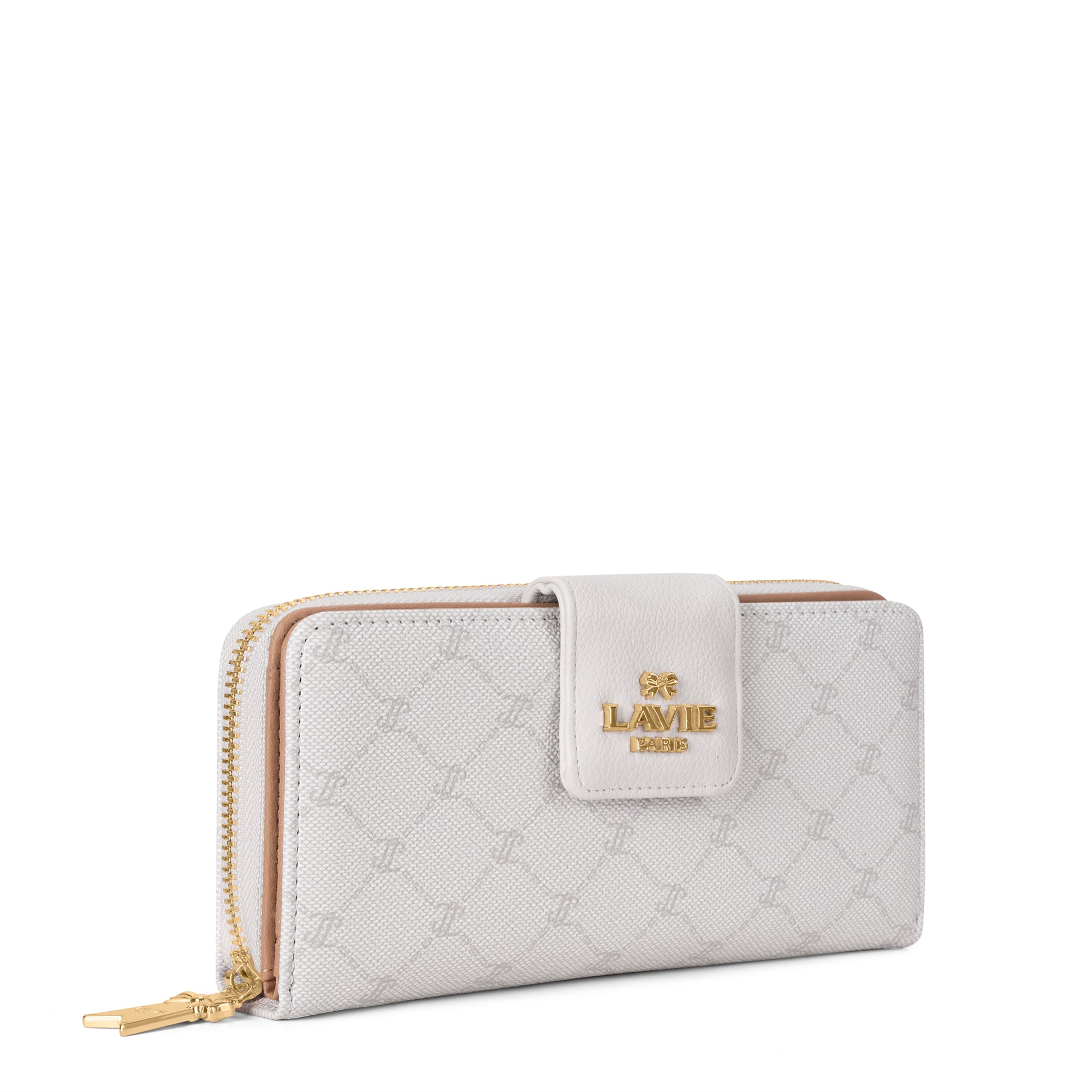 Mono Marie Bifold Zip Around Wallet Ivory