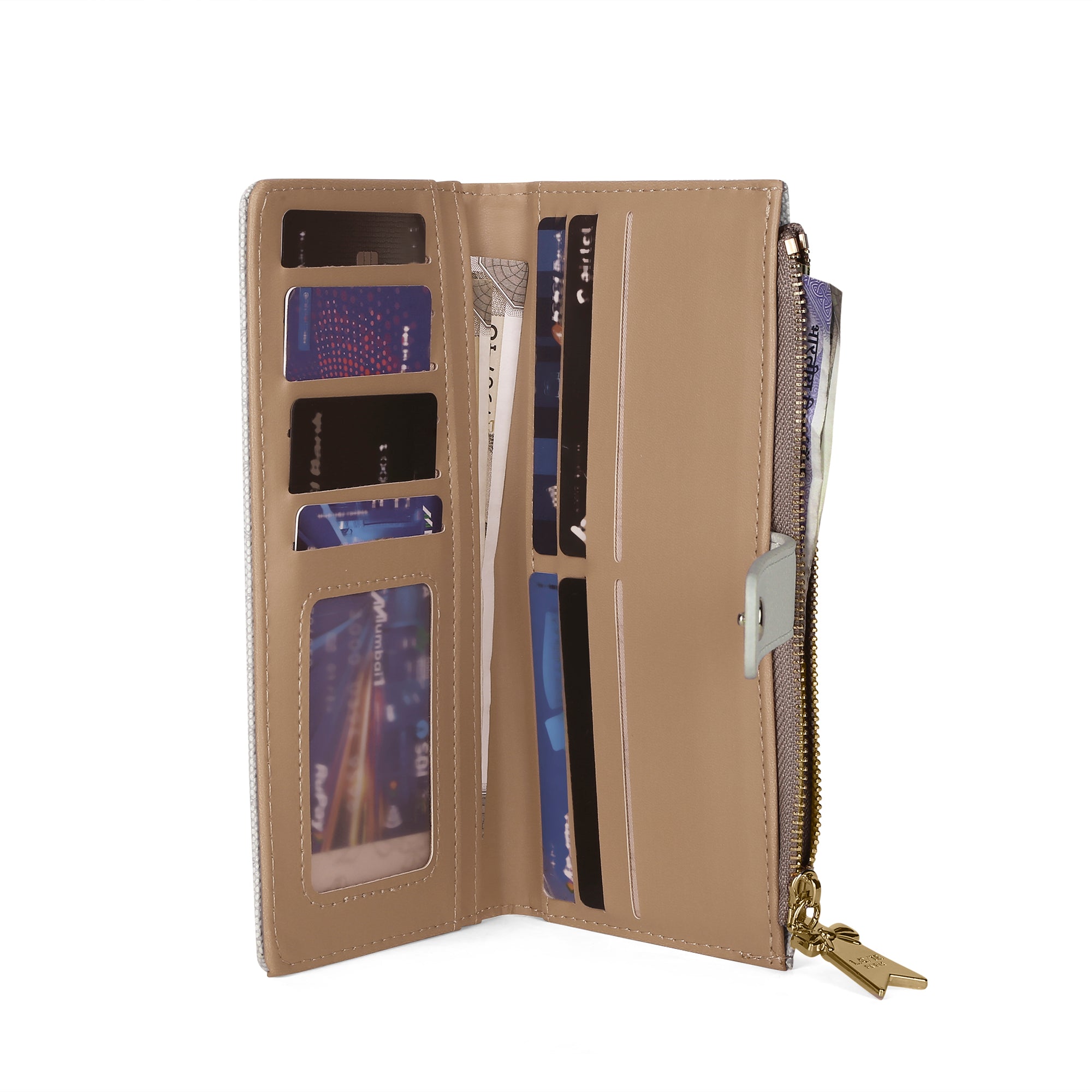 Mono Marice Bifold Zip Wallet Ivory