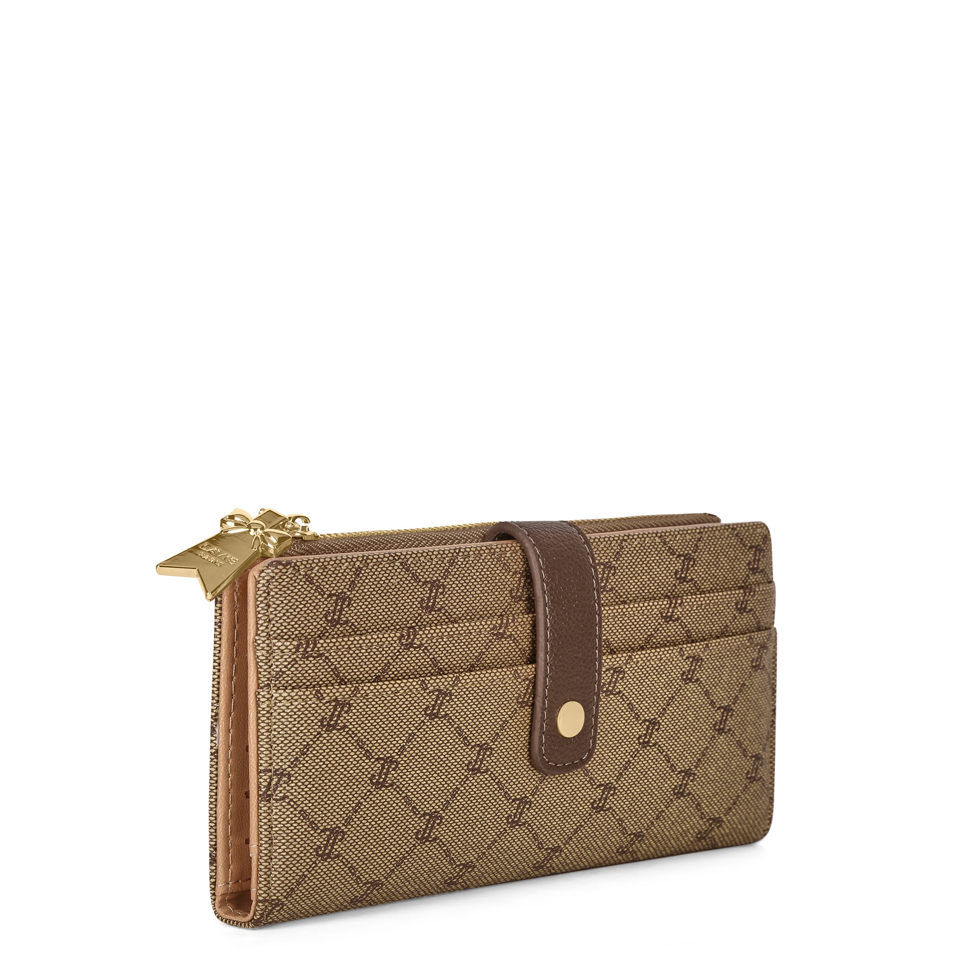 Mono Marice Bifold Zip Wallet Latte
