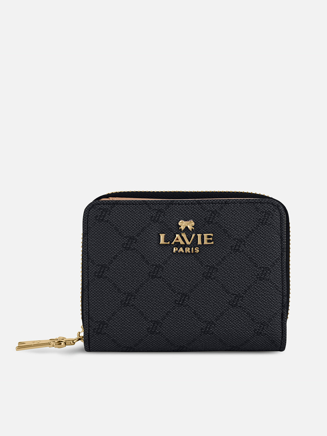 Mono Lynette Flap Zip Around Wallet Charcoal