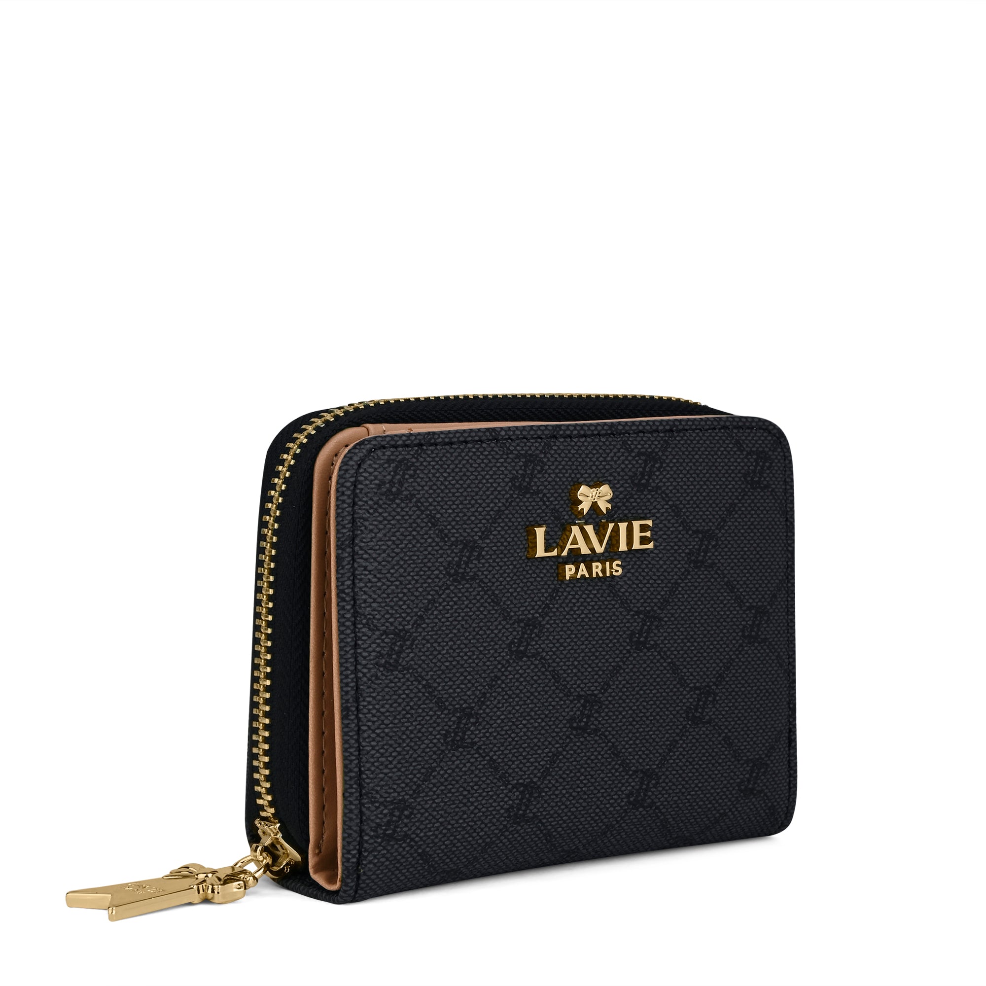 Mono Lynette Flap Zip Around Wallet Charcoal