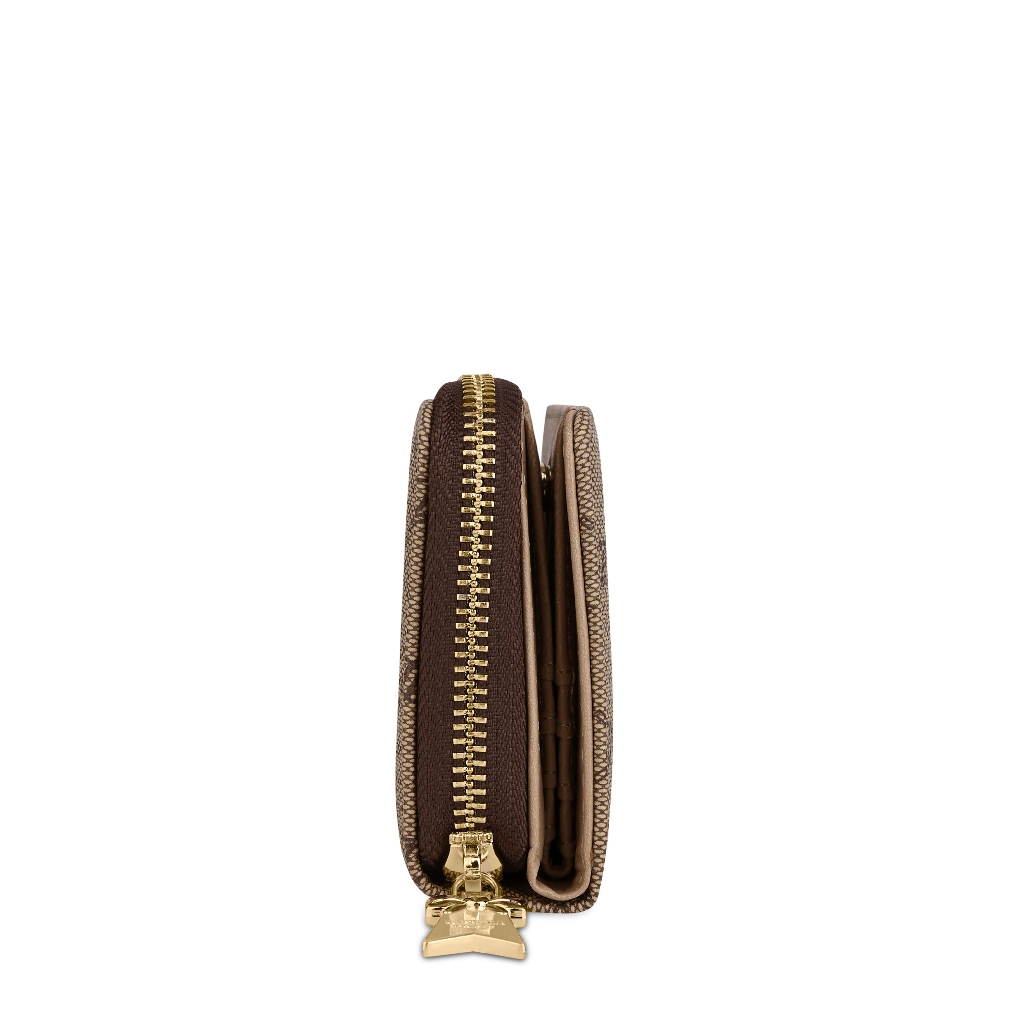Mono Lynette Flap Zip Around Wallet Latte