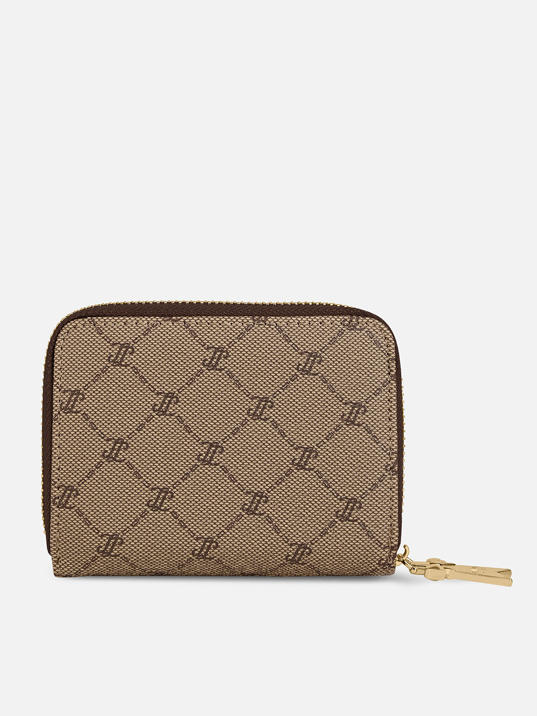 Mono Lynette Flap Zip Around Wallet Latte