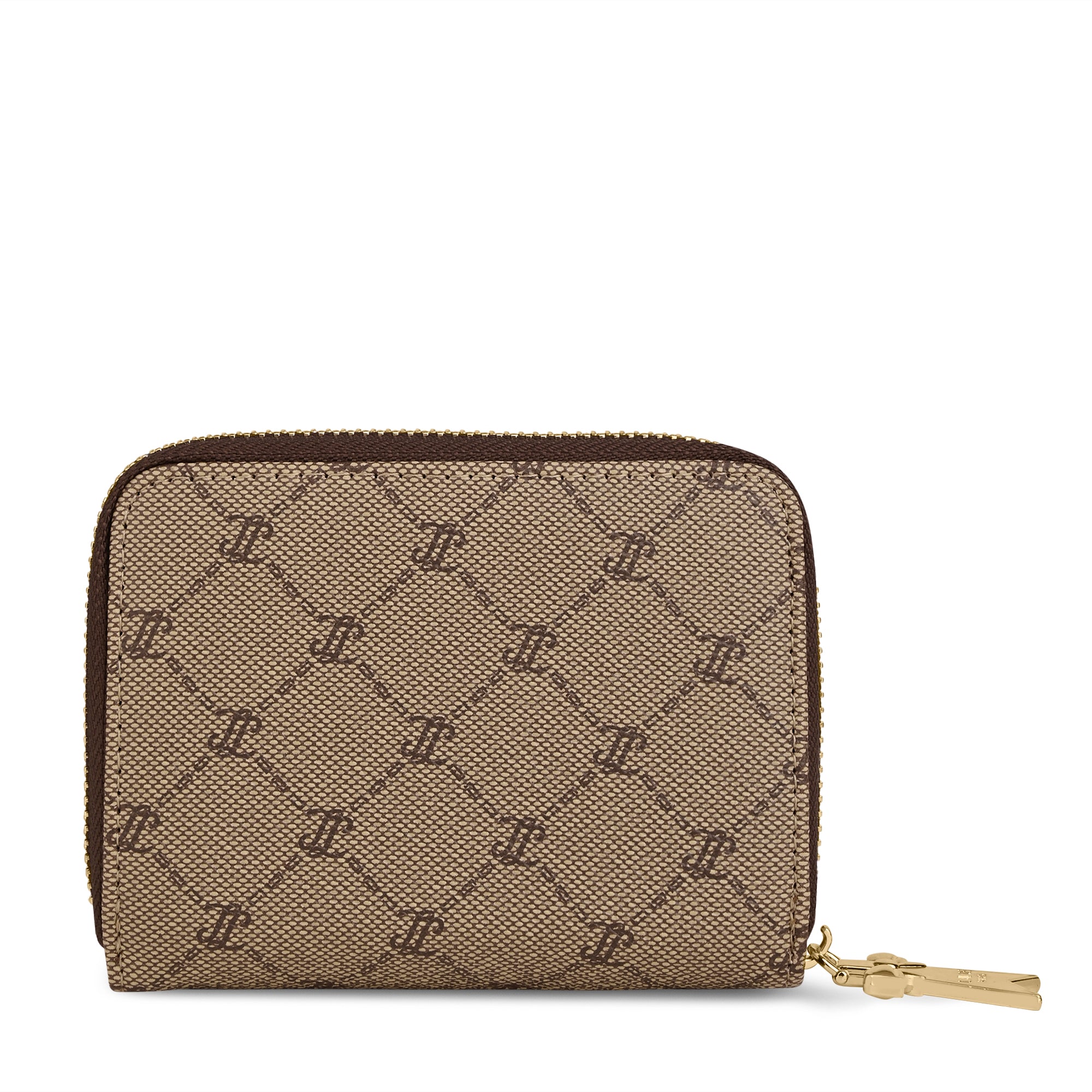 Mono Lynette Flap Zip Around Wallet Latte