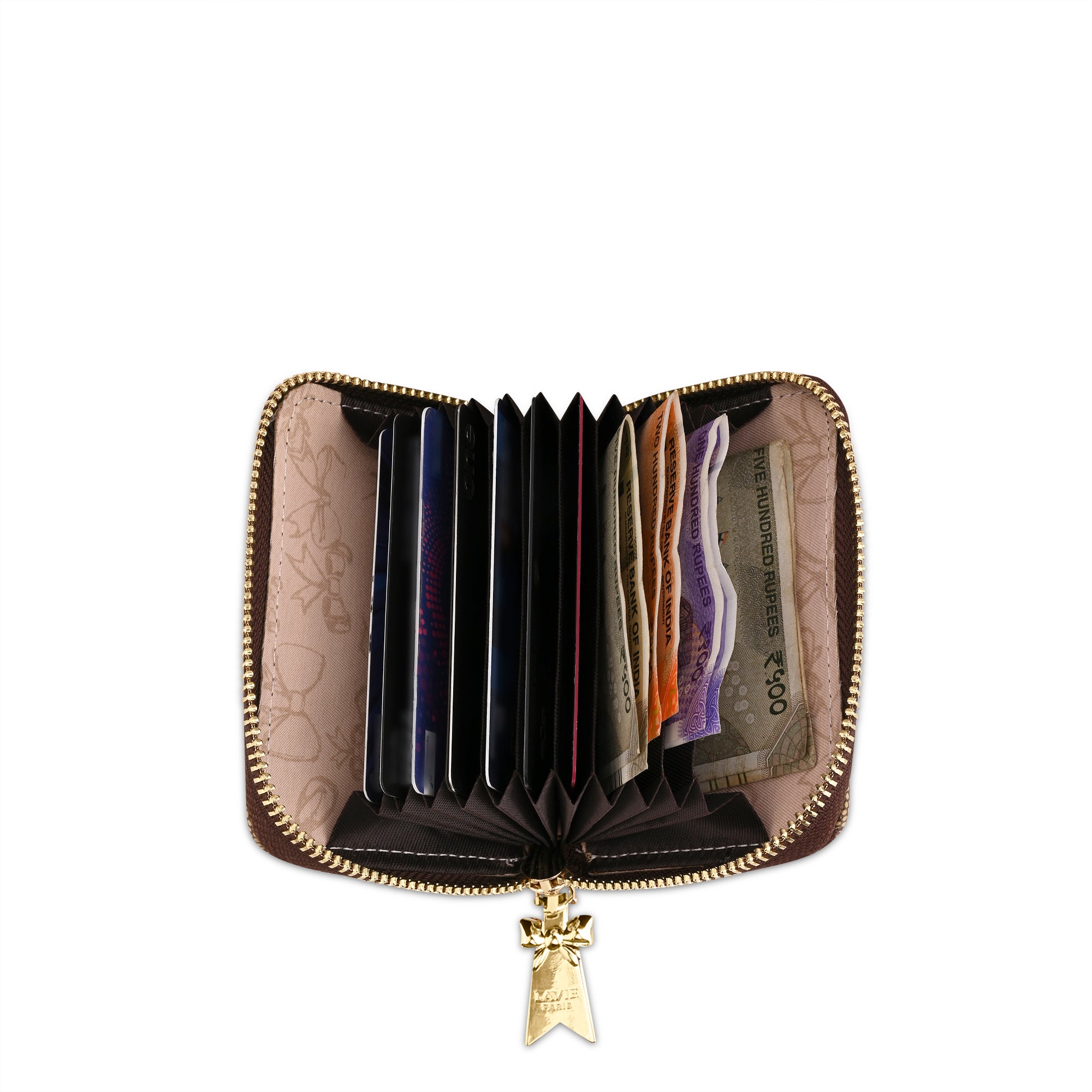 Mono Bracia Small Card Wallet Latte