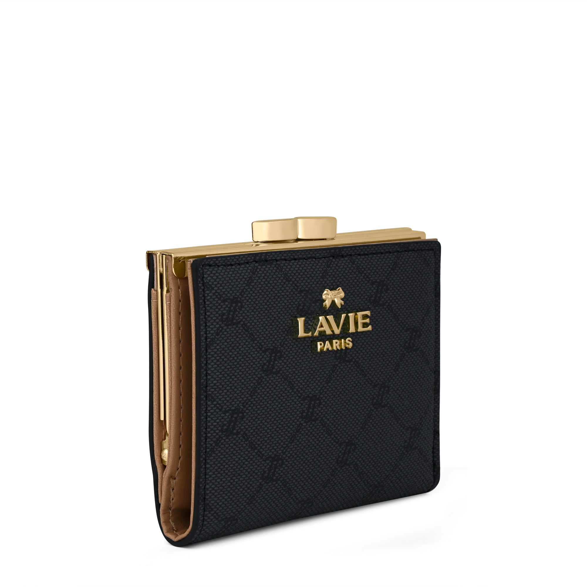 Mono Romane Small Frame Wallet Charcoal