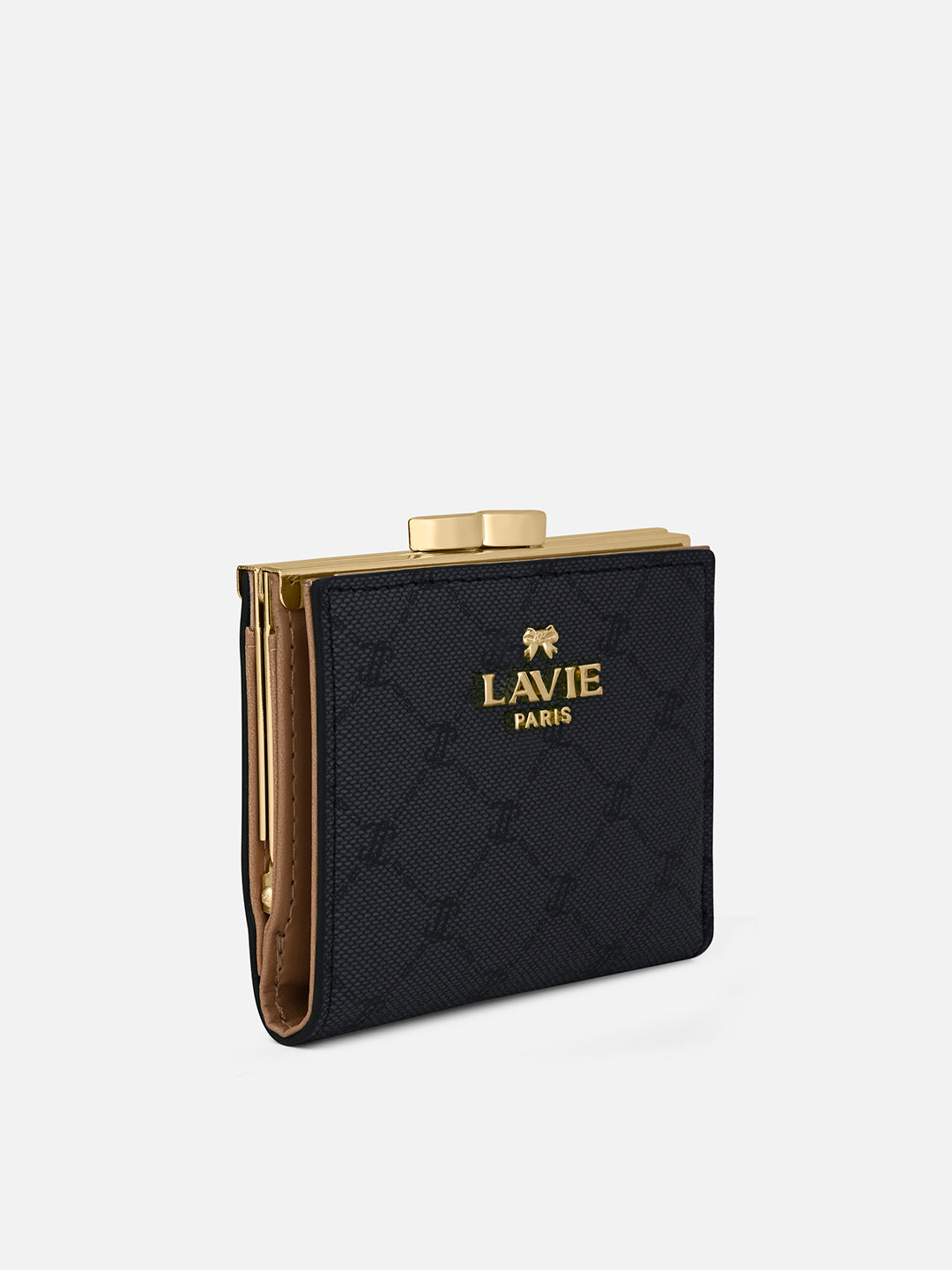 Mono Romane Small Frame Wallet Charcoal