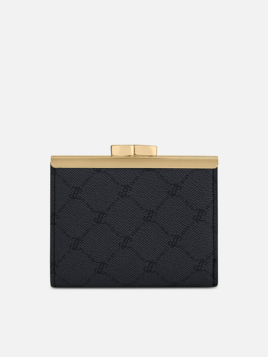Mono Romane Small Frame Wallet Charcoal