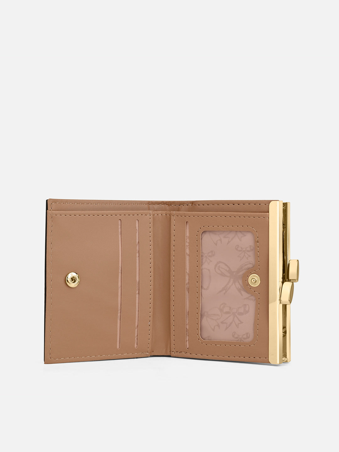 Mono Romane Small Frame Wallet Charcoal