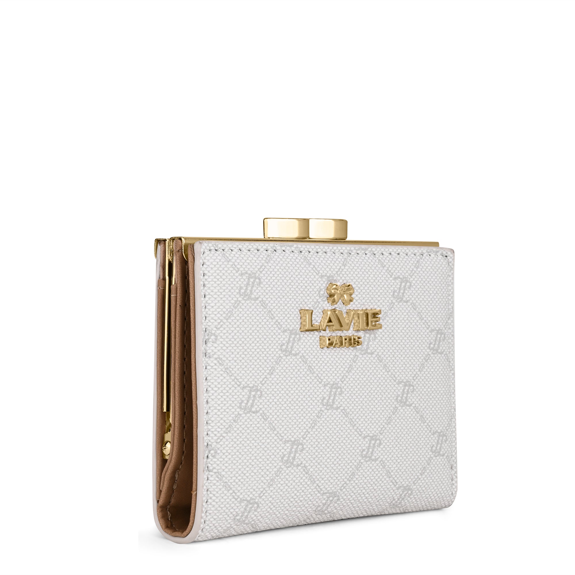 Mono Romane Small Frame Wallet Ivory