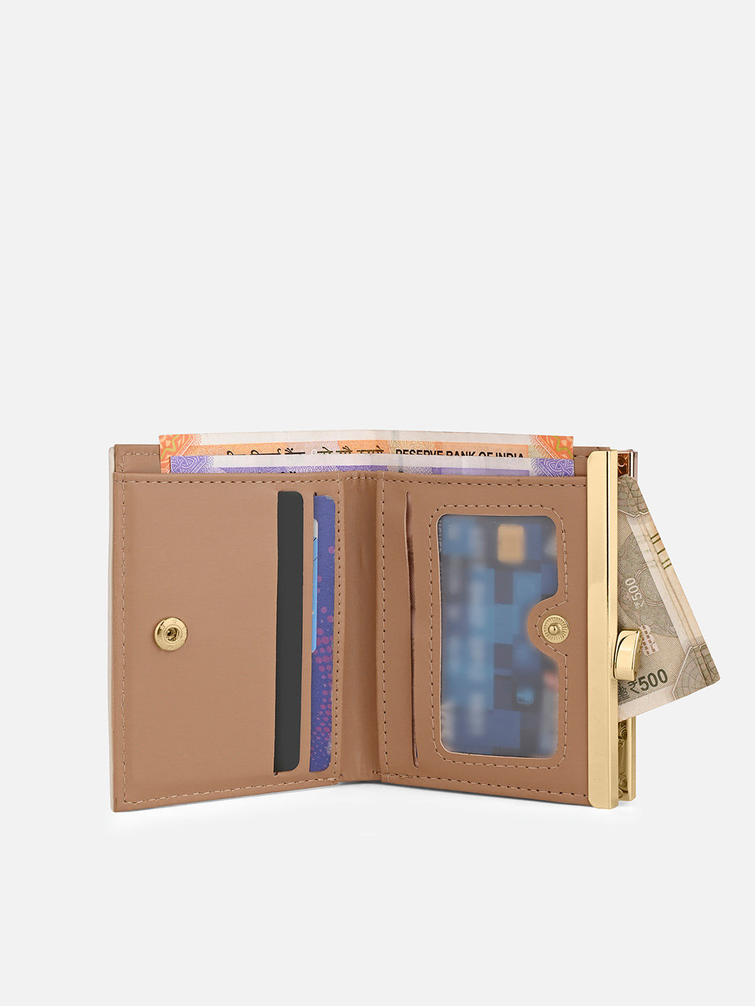 Mono Romane Small Frame Wallet Ivory