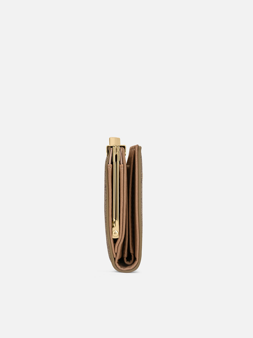 Mono Romane Small Frame Wallet Latte