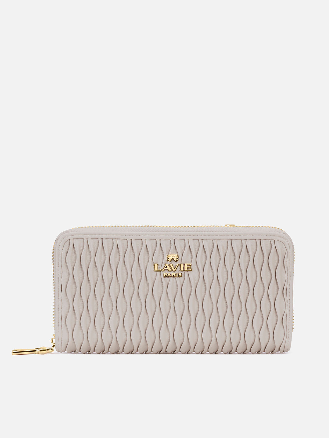 Pli Elite Large Zip Around Wallet Off White
