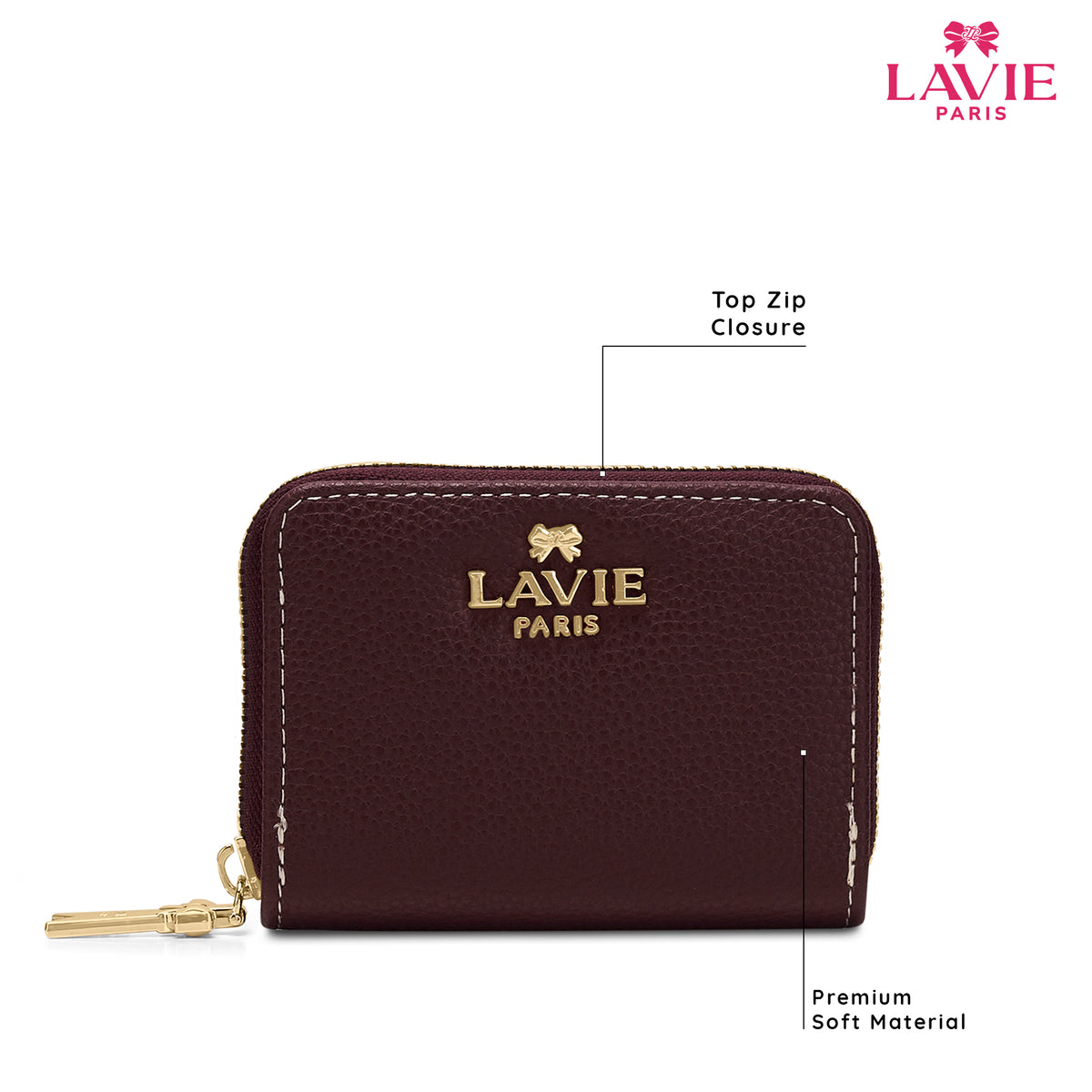 Soft Bracia Card Small Wine Wallet