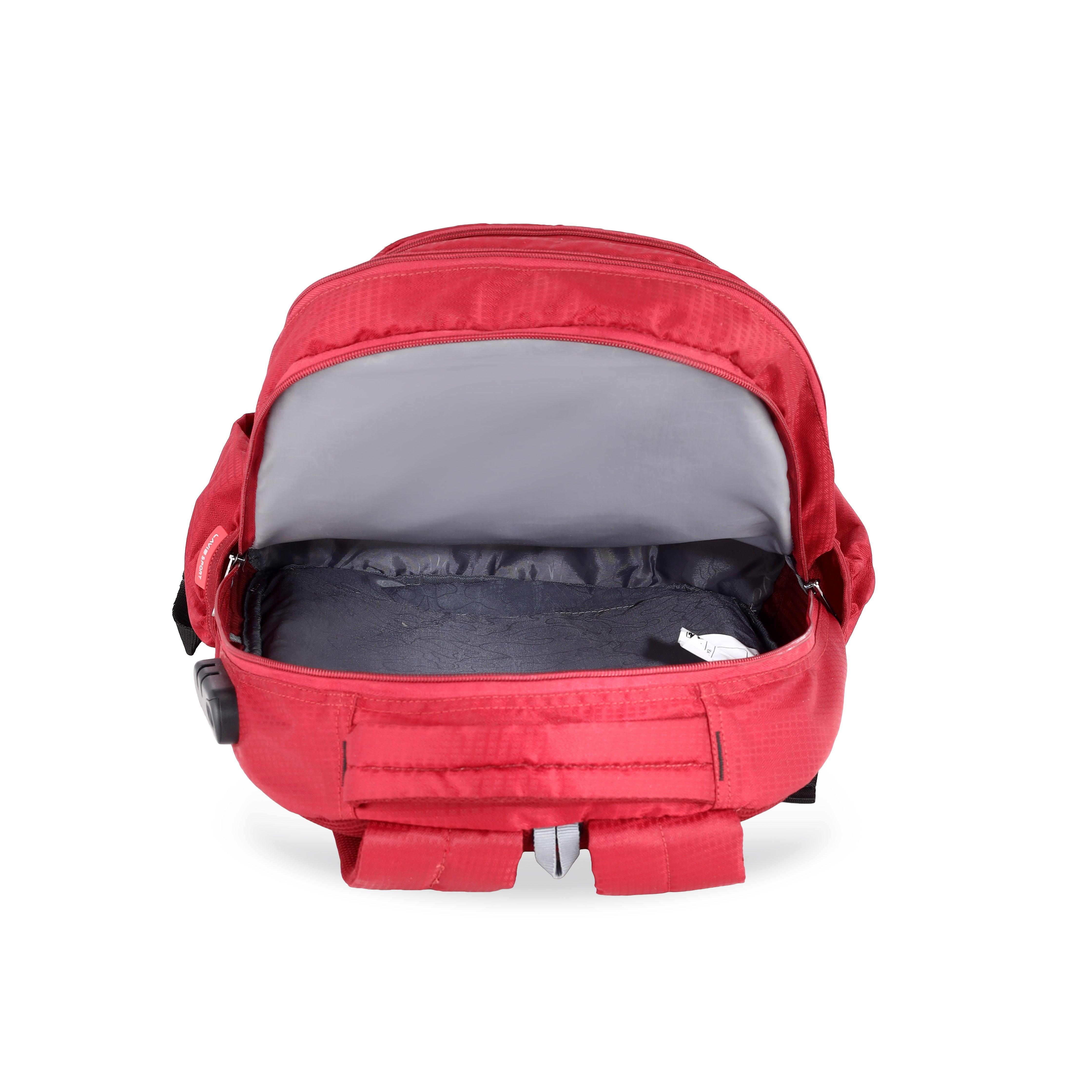 Lavie Sport Graph 31L Laptop Backpack with Raincover & Combi-lock For Men & Women|Boys & Girls Red - Lavie World