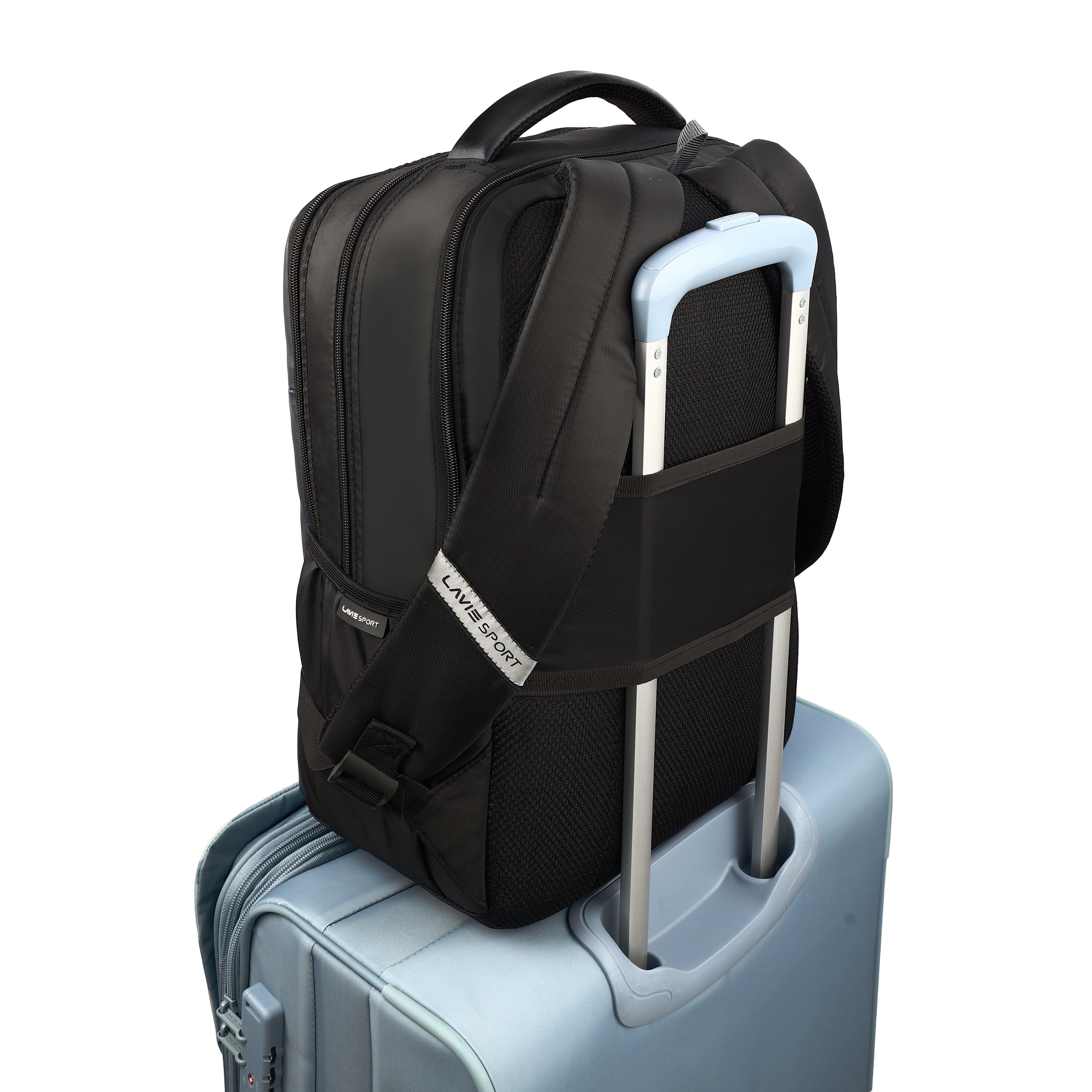 Lavie Sport Prodigy NV 22L Laptop Backpack For Men & Women Black - Lavie World