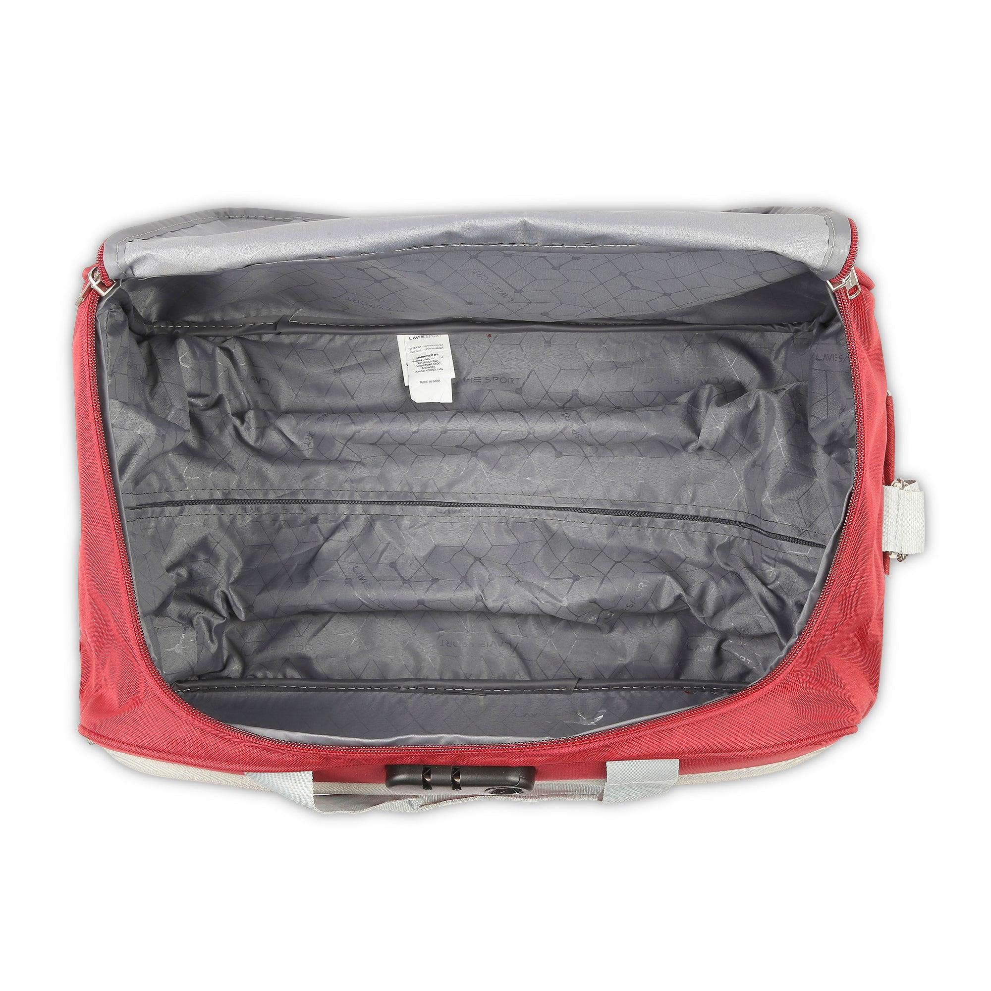 Lavie_Sport_53.5_cms_Anti-theft_Arrow_Wheel_Duffle_Bag_|_Red