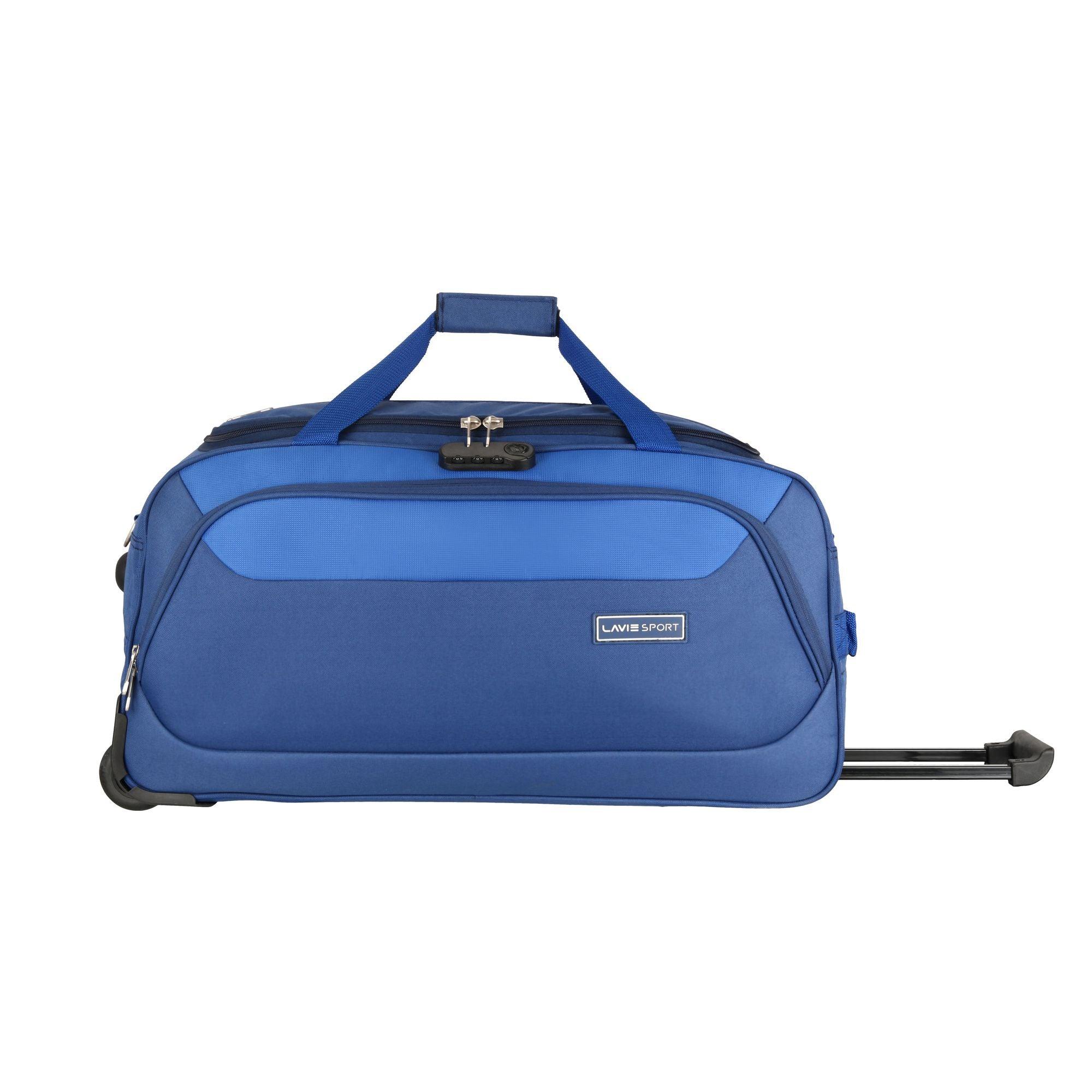 Lavie Sport 65 cms Anti-theft Voyage Wheel Duffle Bag | Trolley Bag Navy - Lavie World
