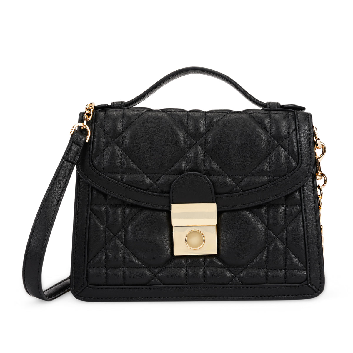 Lavie Luxe Dioflap Women's Satchel Bag Small Black