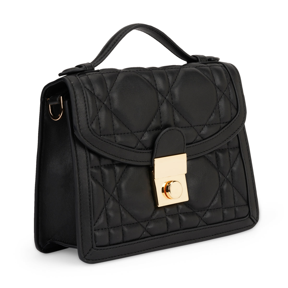 Lavie Luxe Dioflap Women's Satchel Bag Small Black