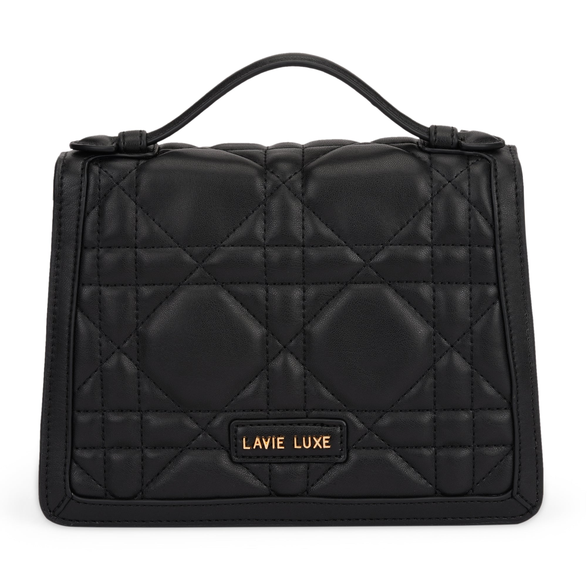 Lavie Luxe Dioflap Women's Satchel Bag Small Black