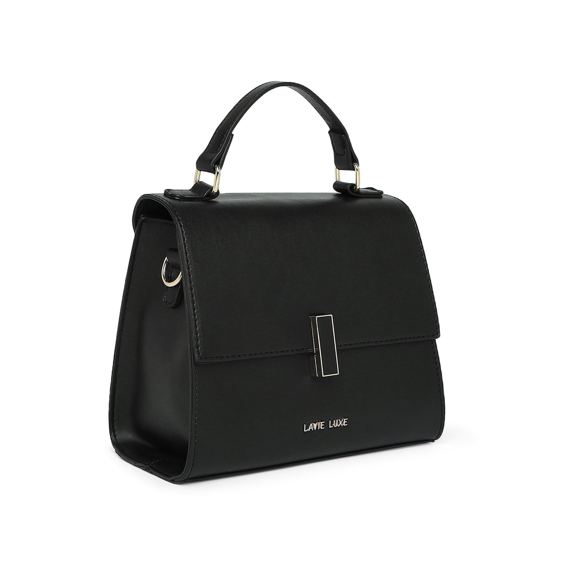 Lavie Luxe Ipsy Women's Flap Satchel Bag Medium Black