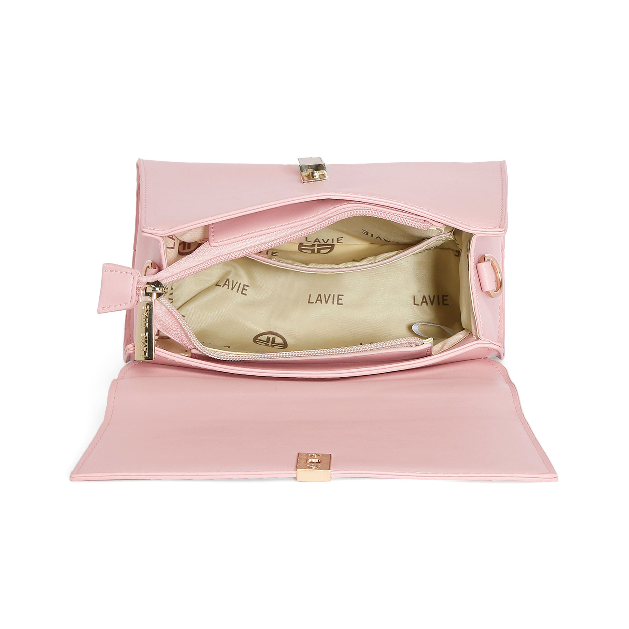 Lavie Luxe Ipsy Women's Flap Satchel Bag Medium Light Pink