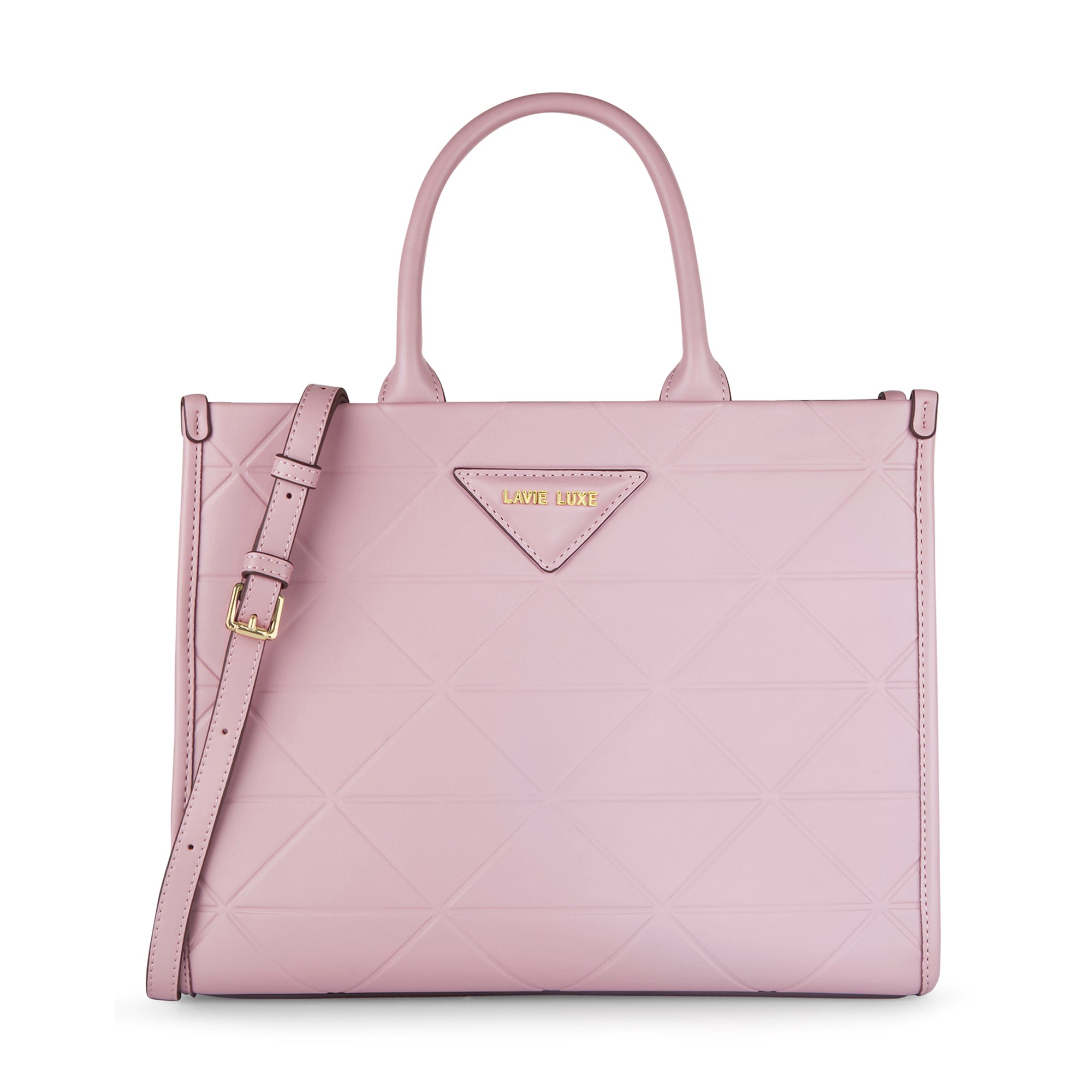 Lavie Luxe Mona Box Satchel Bag Large Pink