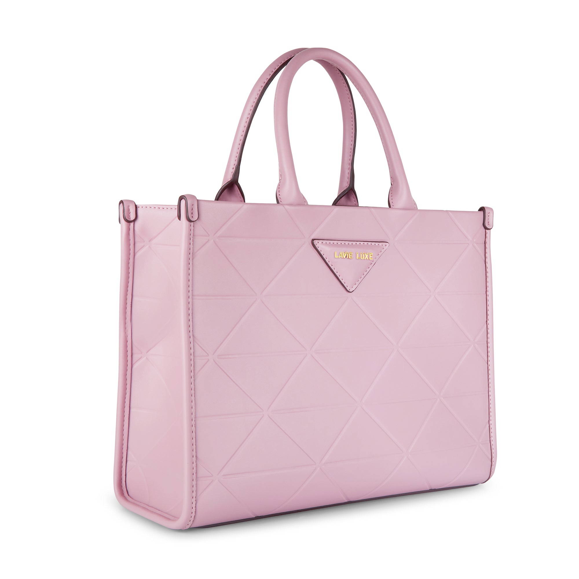 Lavie Luxe Mona Box Satchel Bag Large Pink