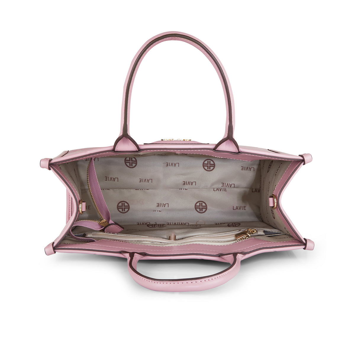 Lavie Luxe Mona Box Satchel Bag Large Pink