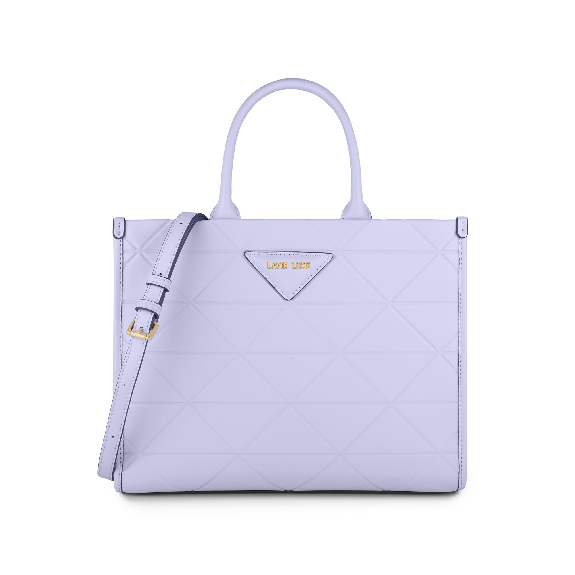 Lavie Luxe Mona Box Satchel Bag Large Lilac