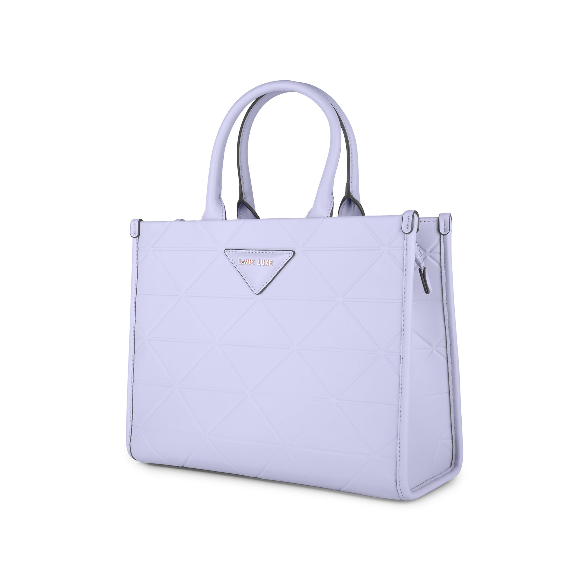Lavie Luxe Mona Box Satchel Bag Large Lilac