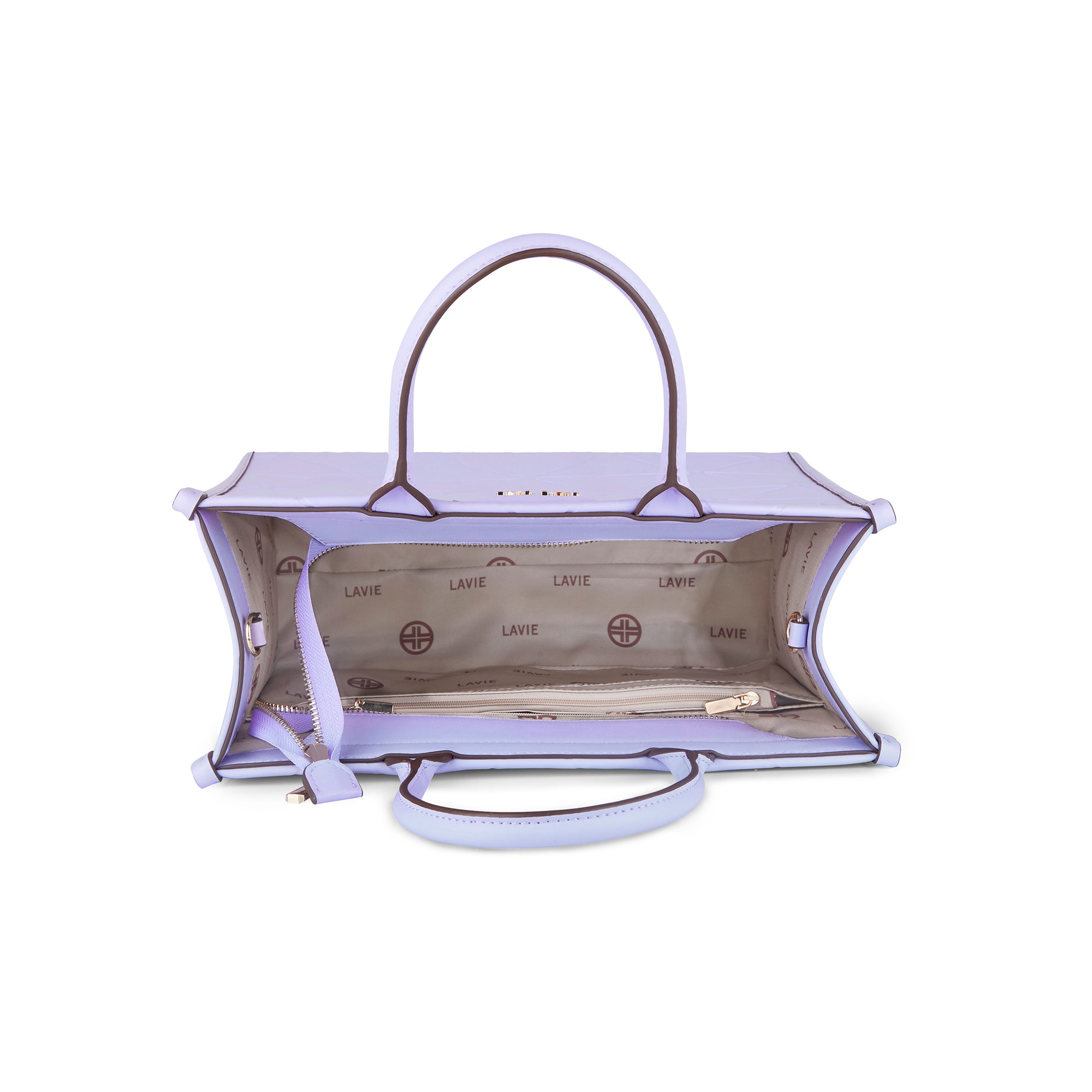 Lavie Luxe Mona Box Satchel Bag Large Lilac