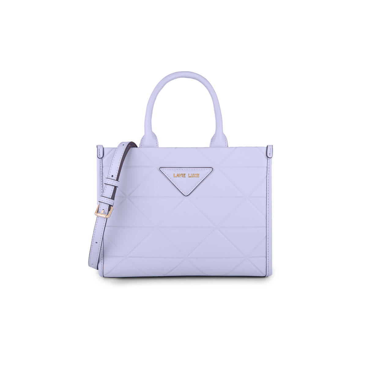 Lavie Luxe Mona Box Satchel Bag Medium Lilac