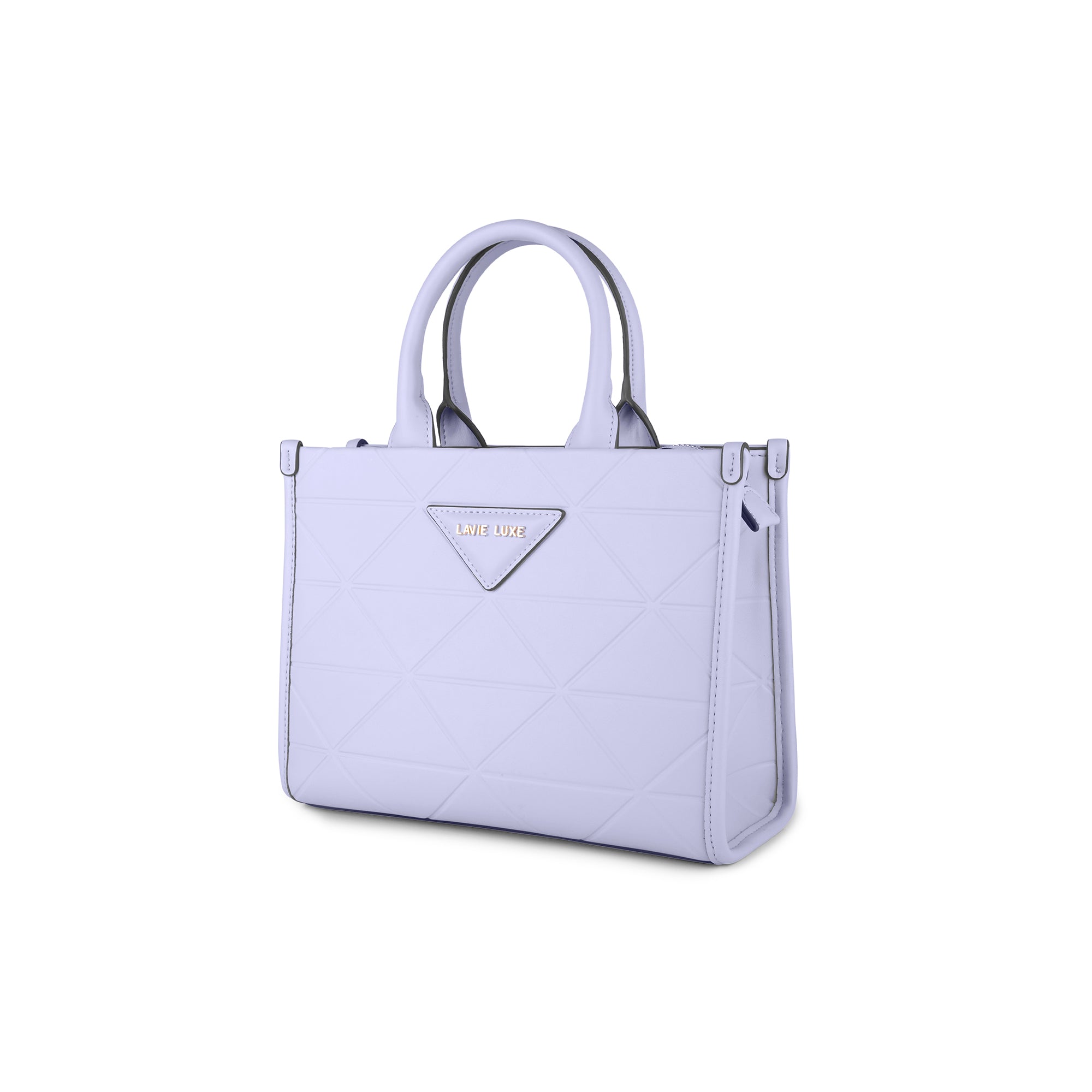 Lavie Luxe Mona Box Satchel Bag Medium Lilac
