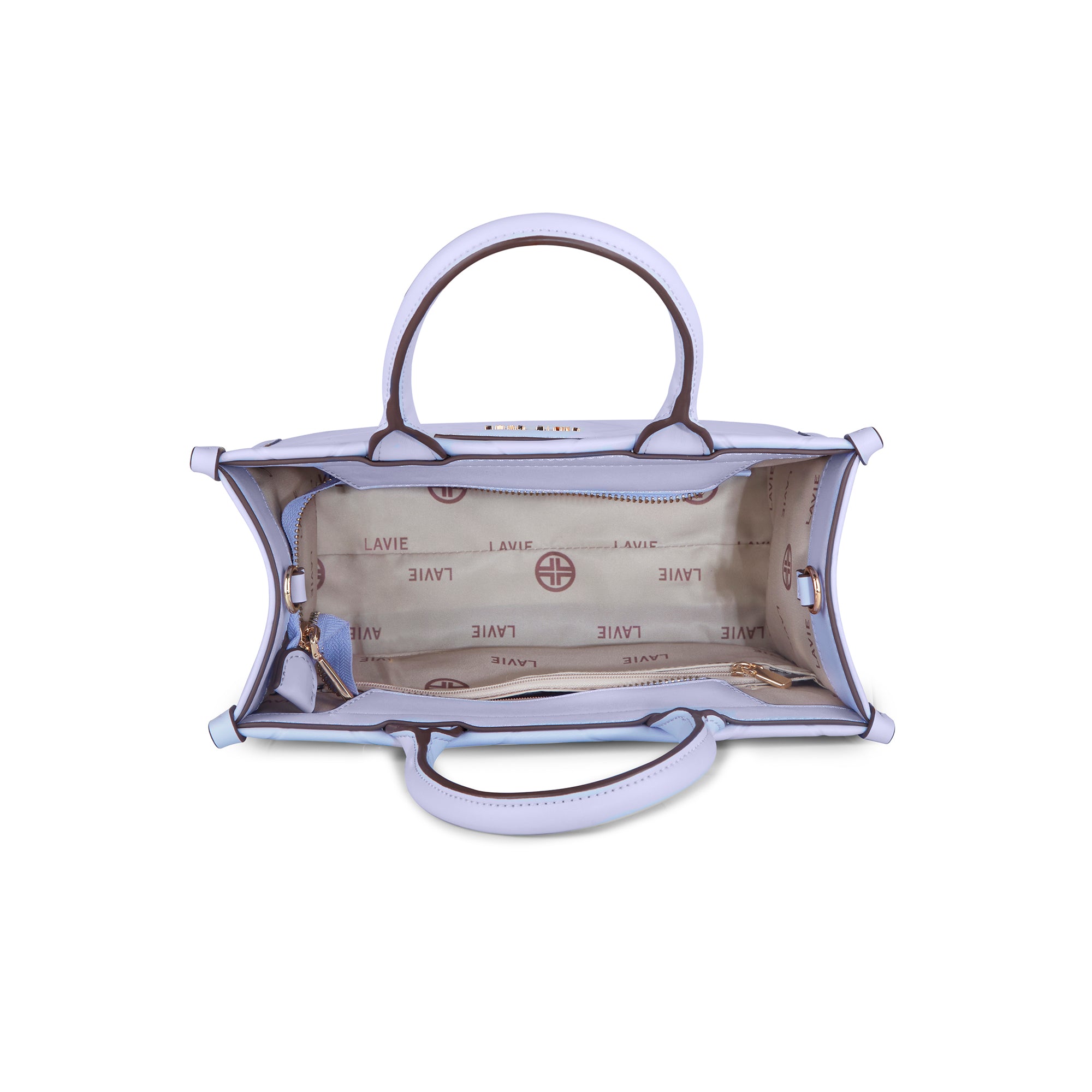 Lavie Luxe Mona Box Satchel Bag Medium Lilac