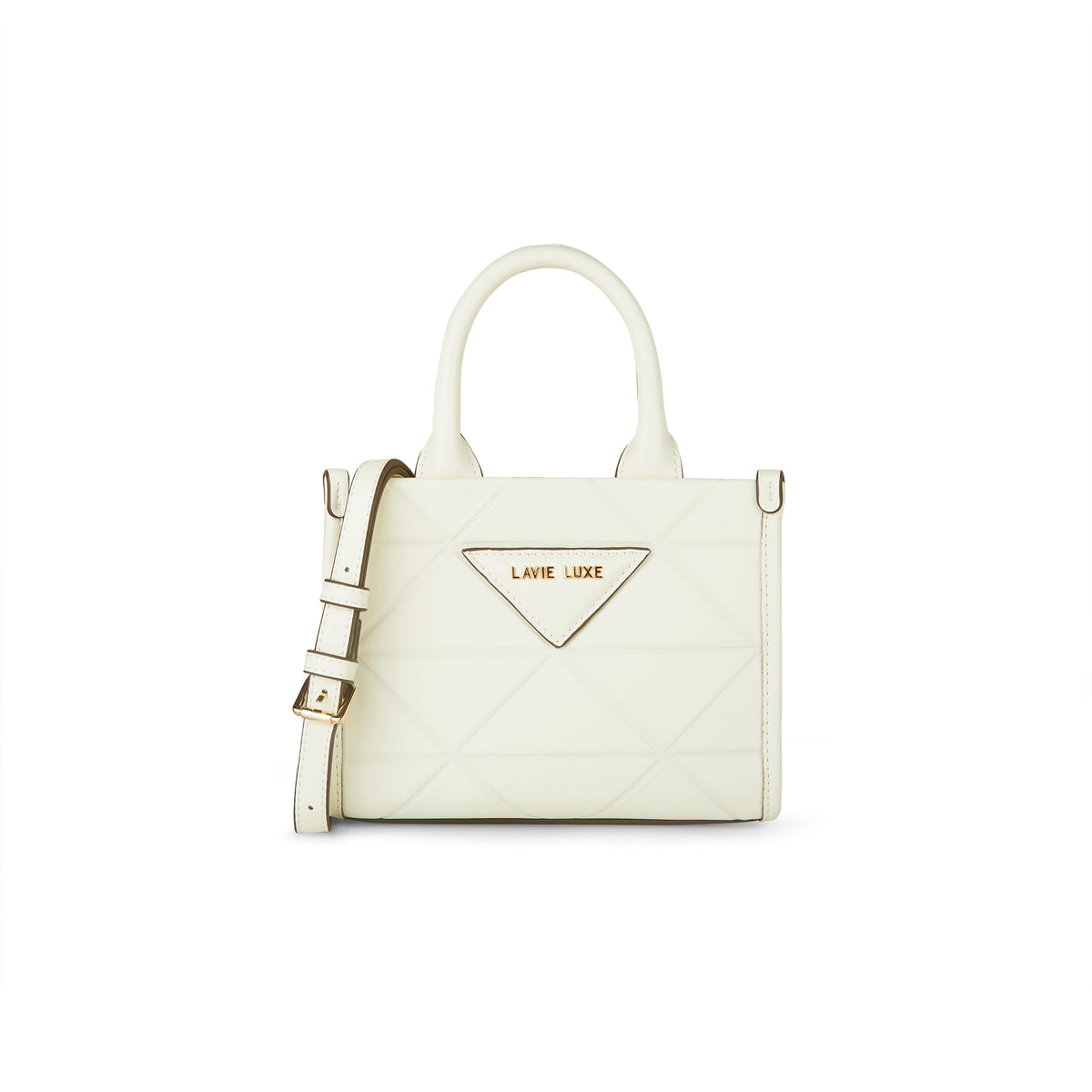 Lavie Luxe Mona Box XS Satchel Bag Extra Small Off White
