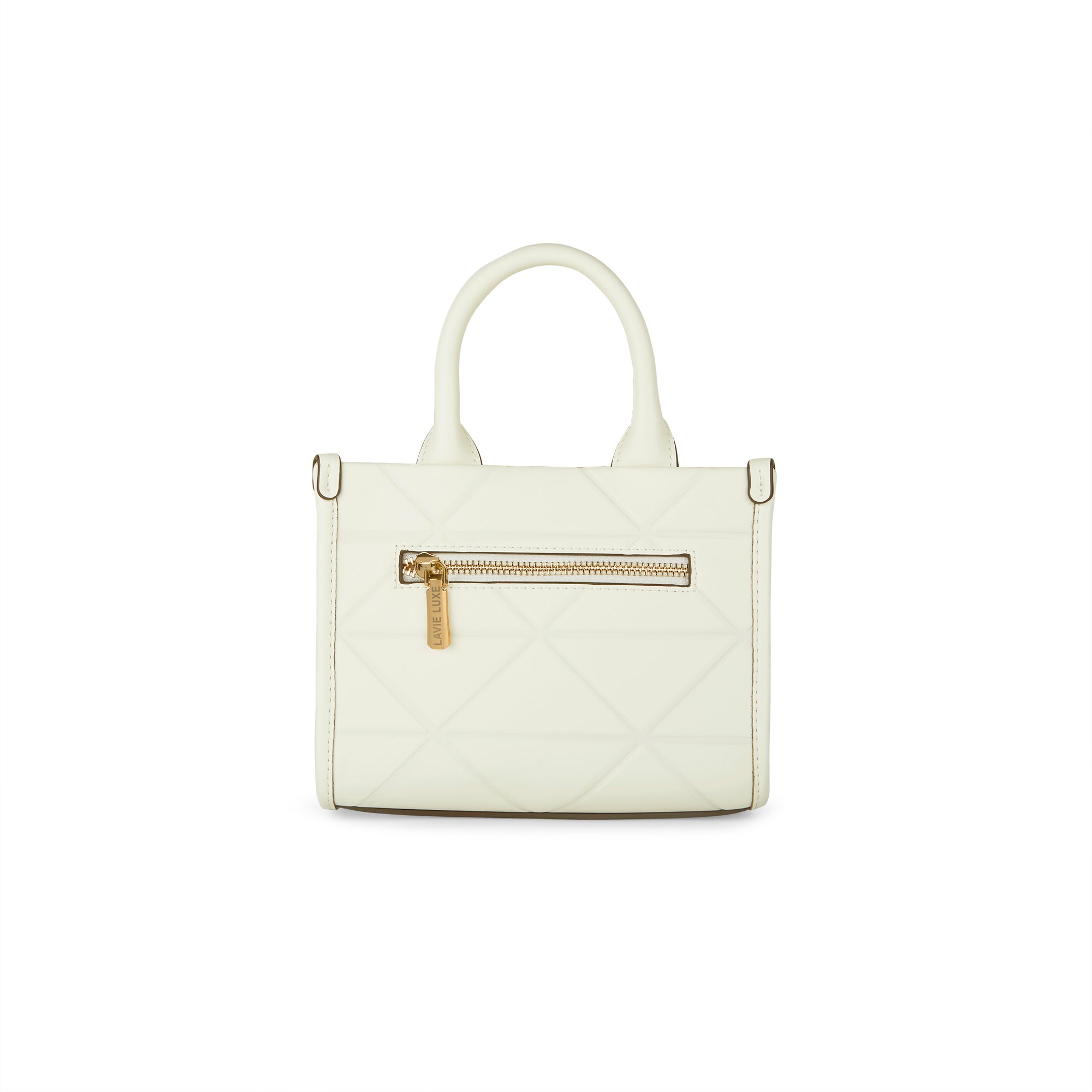 Lavie Luxe Mona Box XS Satchel Bag Extra Small Off White