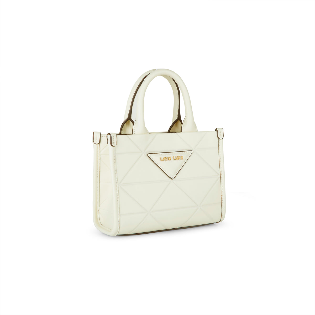 Lavie Luxe Mona Box XS Satchel Bag Extra Small Off White