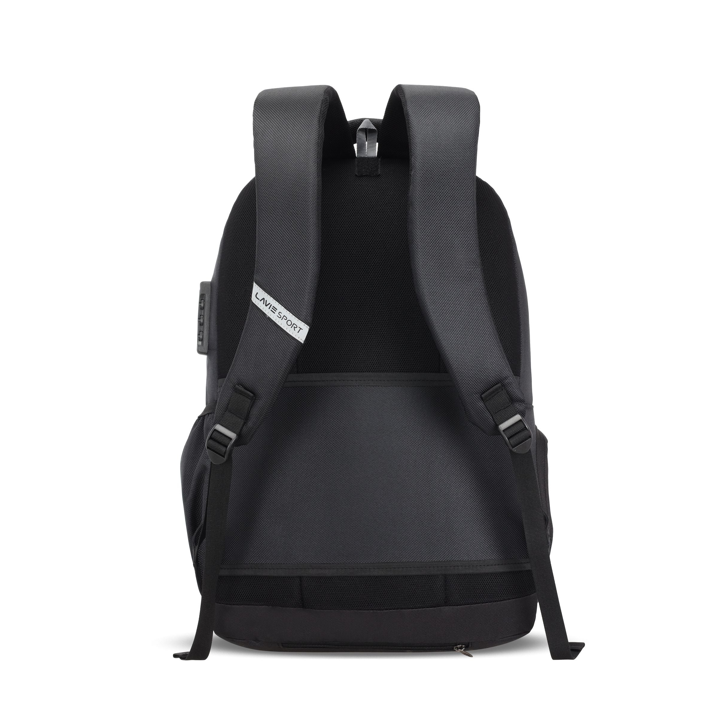 Lavie Sport Esteem Backpack Laptop Compatiable 34L For Men & Women |Boys & Girls (Black)