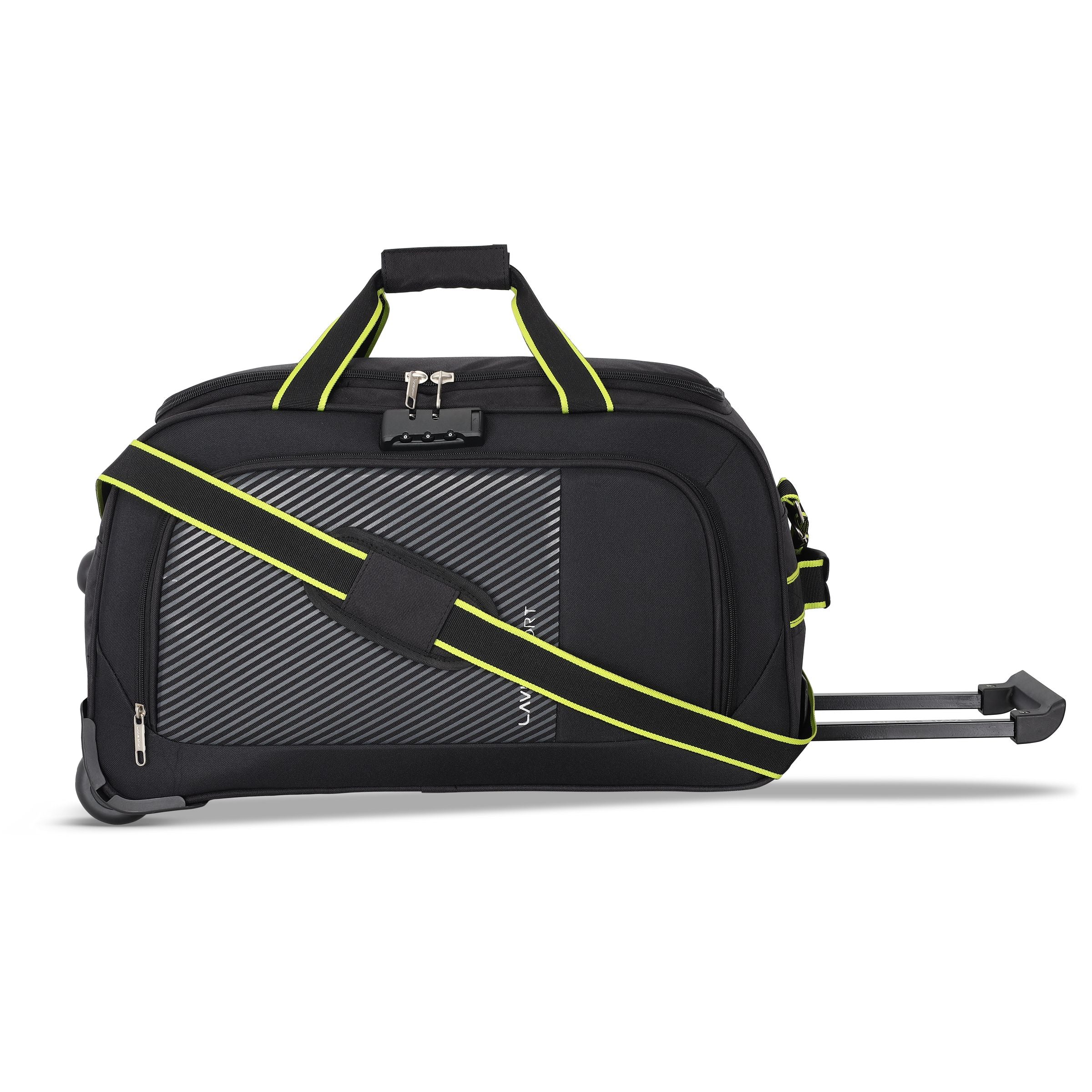 Lavie Sport 65 cms Swift Wheel Duffle Bag With Combi Lock | (Black)