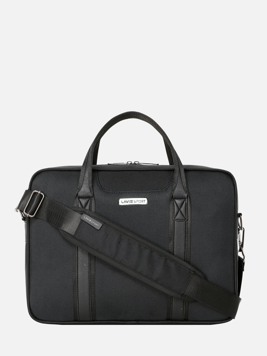 Elevate Medium Black Laptop Briefcase