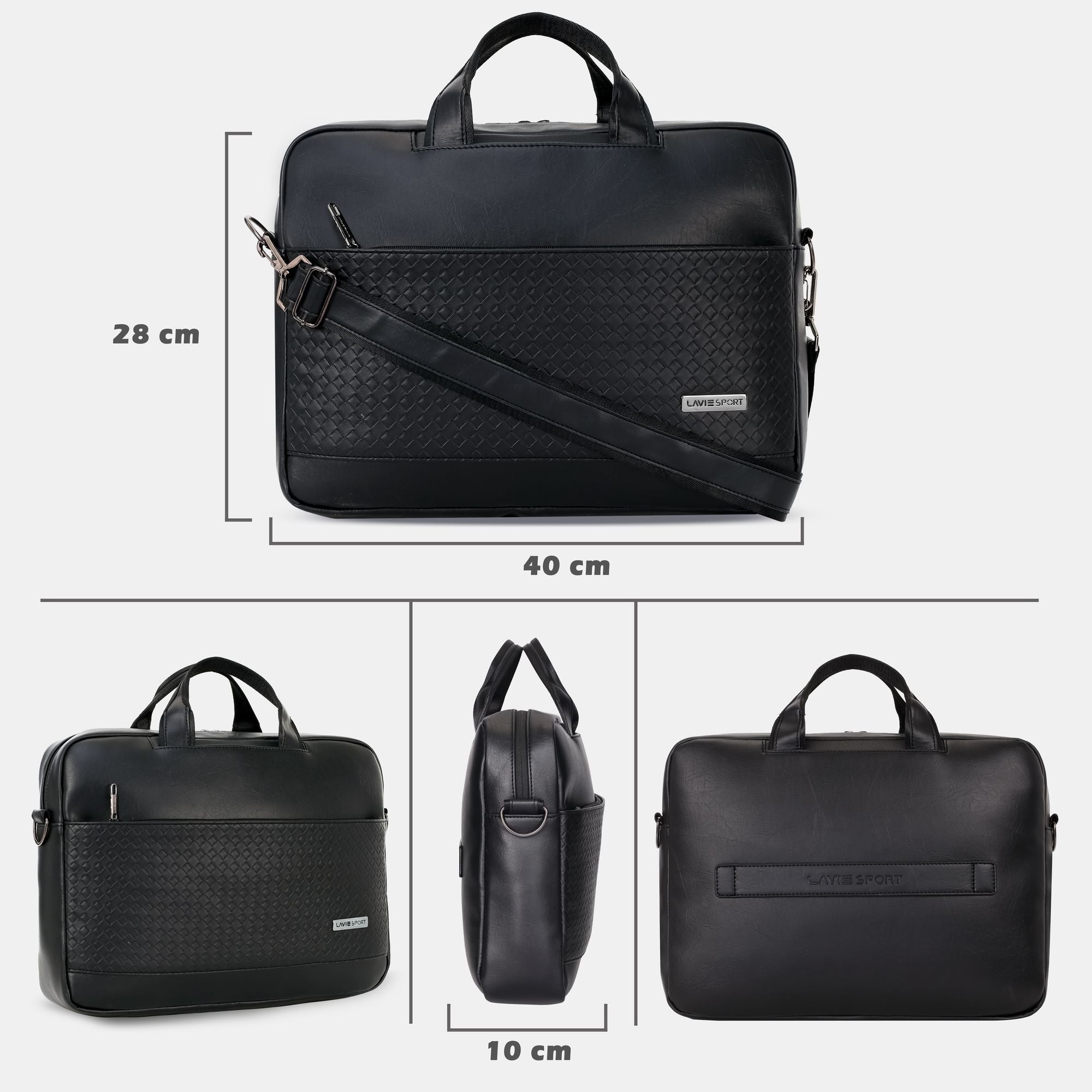 Highlander Briefcase Multifunctional Laptop Bag Black