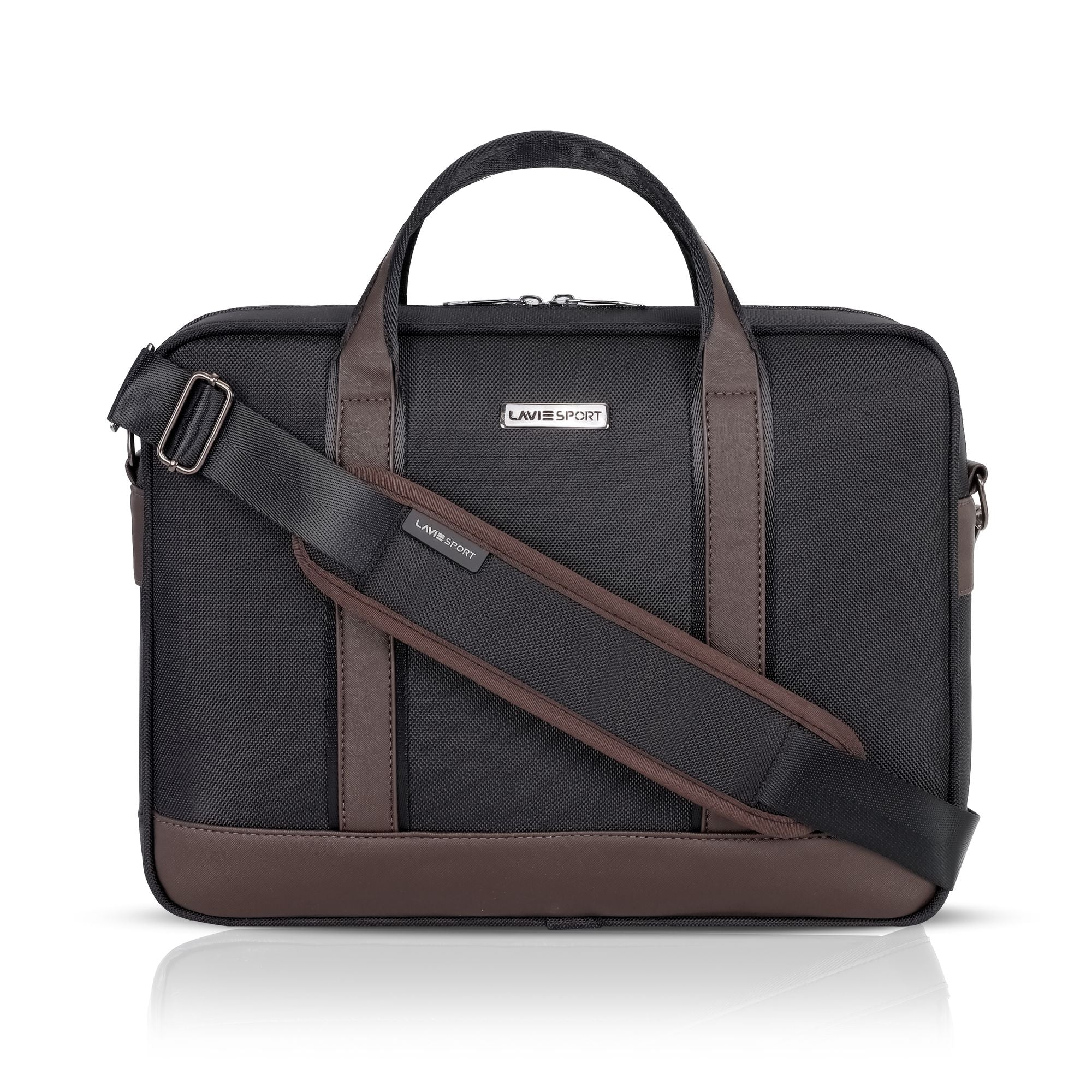 Magnate Briefcase Multifunctional Laptop Bag Black/Choco
