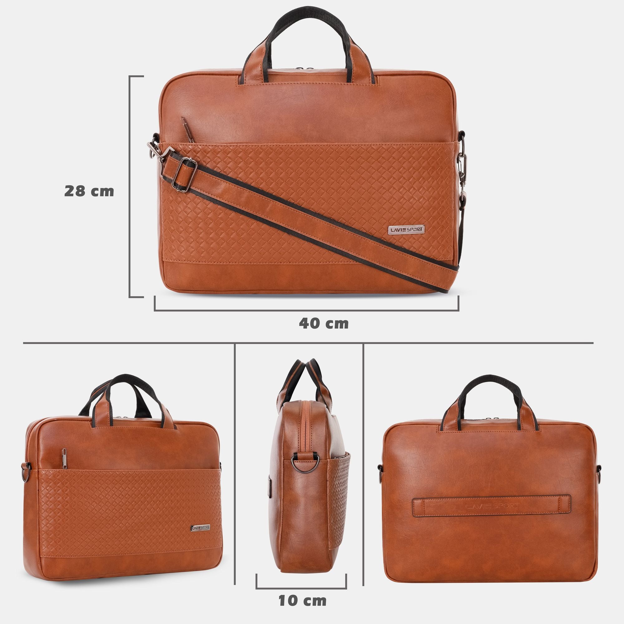 Highlander Briefcase Multifunctional Laptop Bag Tan