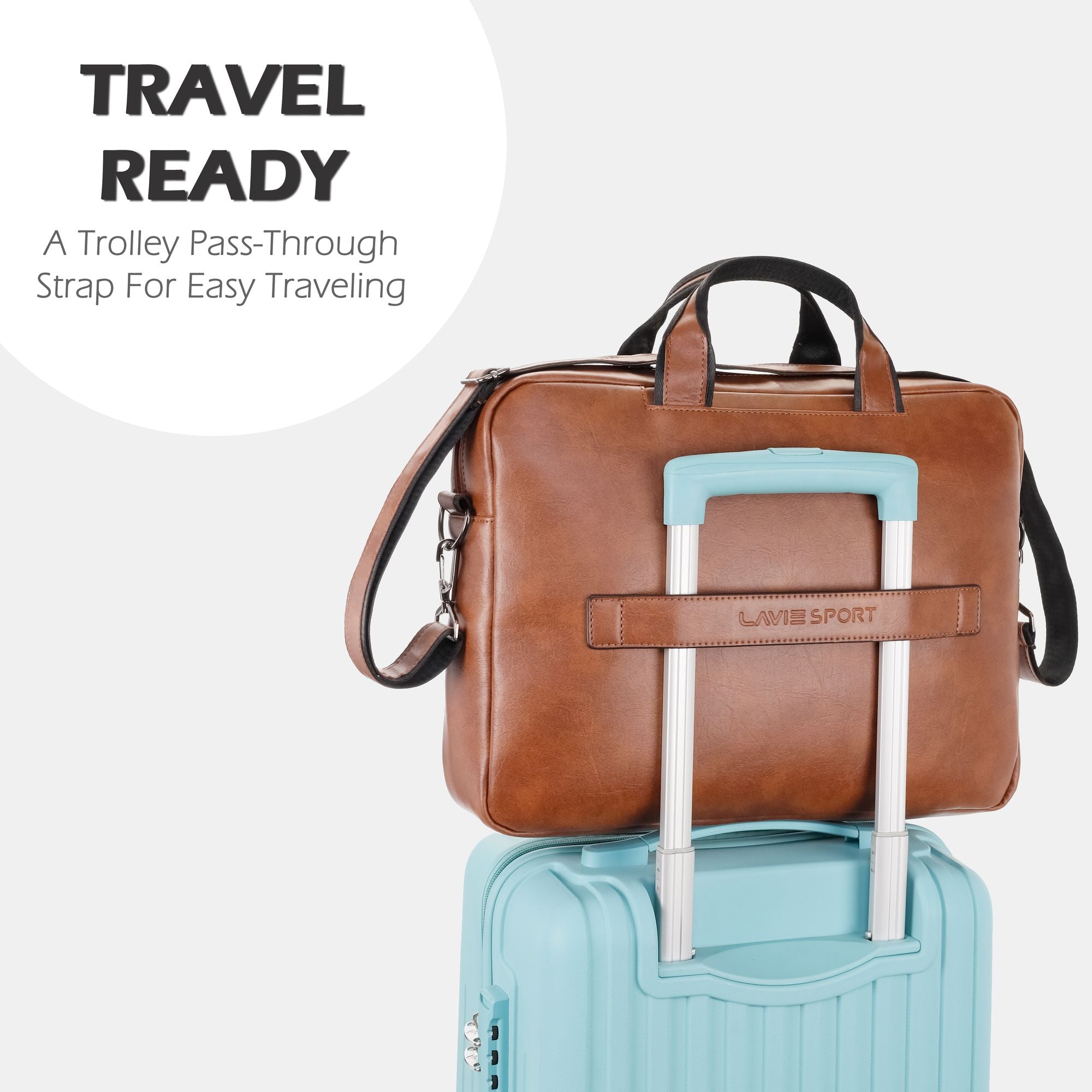 Highlander Briefcase Multifunctional Laptop Bag Tan
