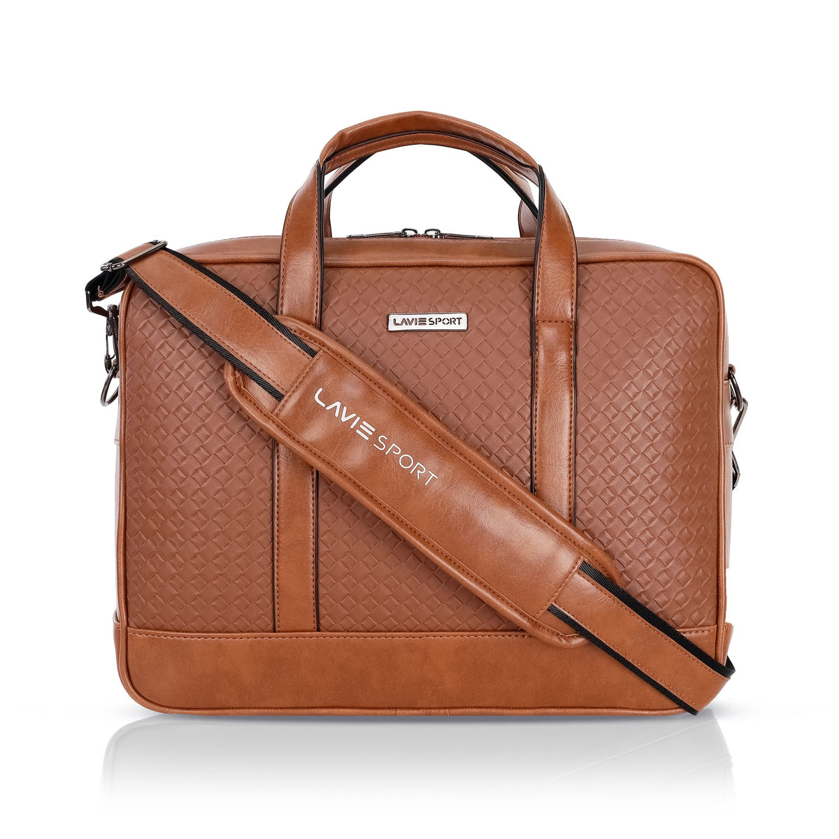 Magnate Briefcase Multifunctional Laptop Bag Tan