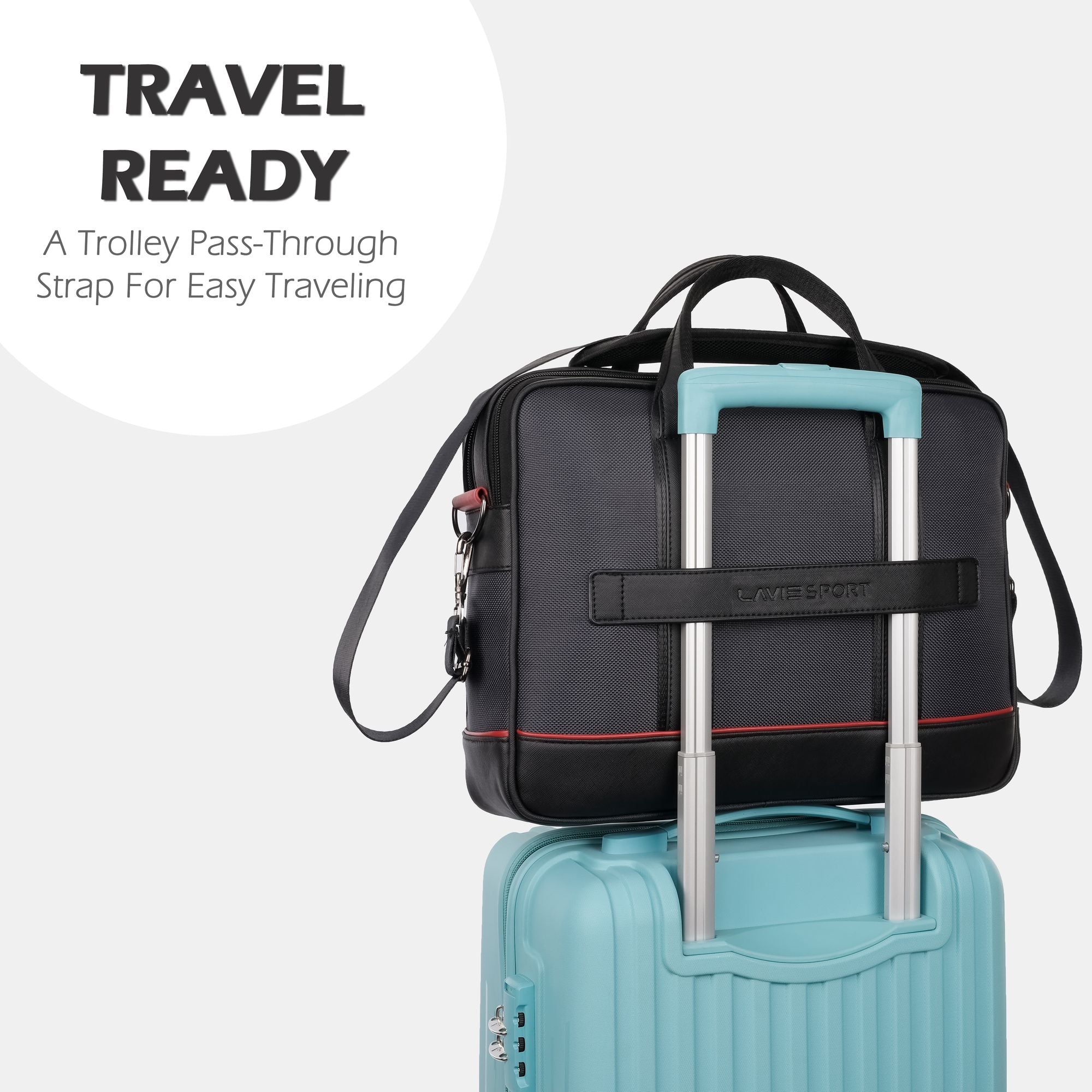 Magnate Briefcase Multifunctional Laptop Bag C.Blue/Black