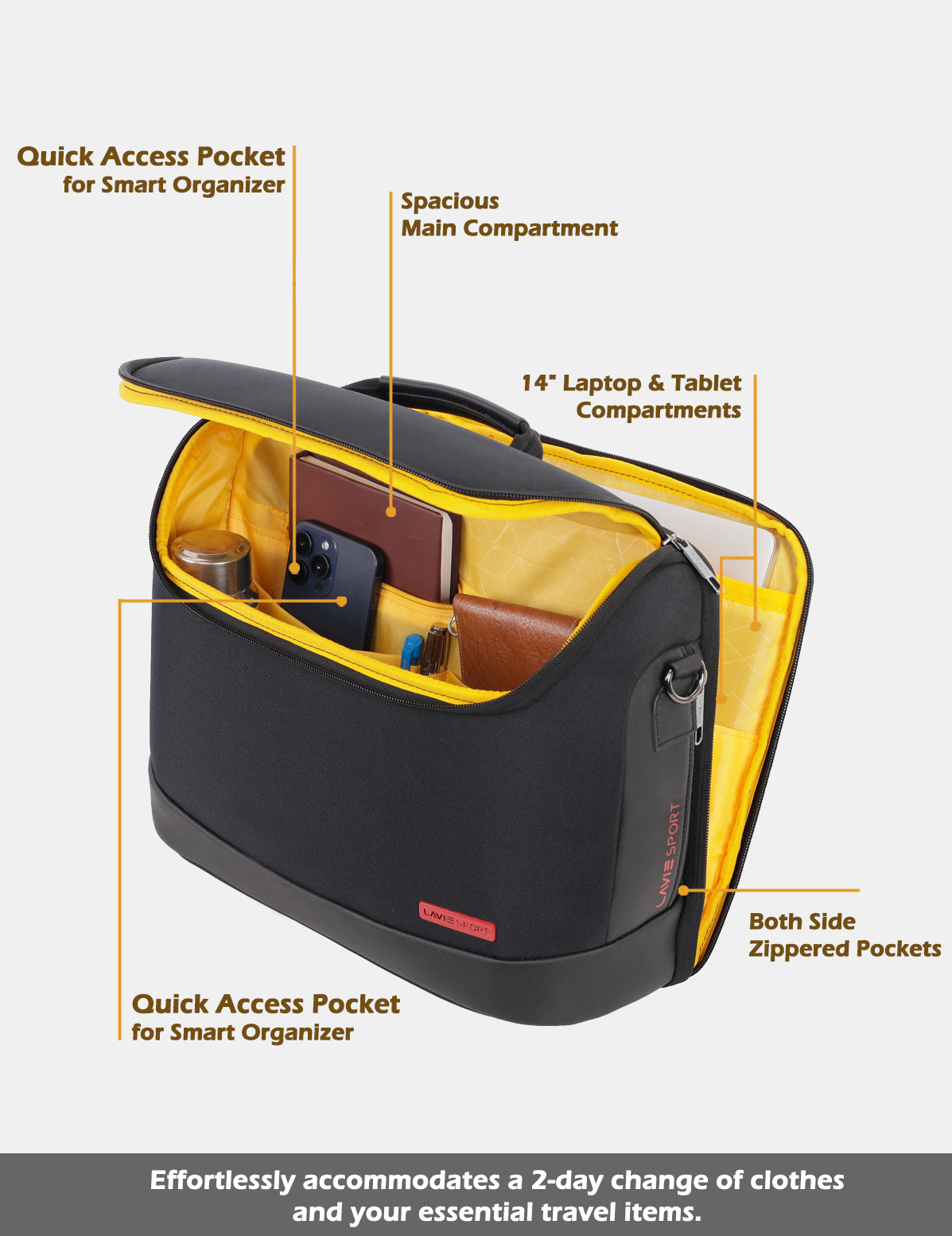 Spectra 2C Briefcase 12L Multifunctional Laptop Bag