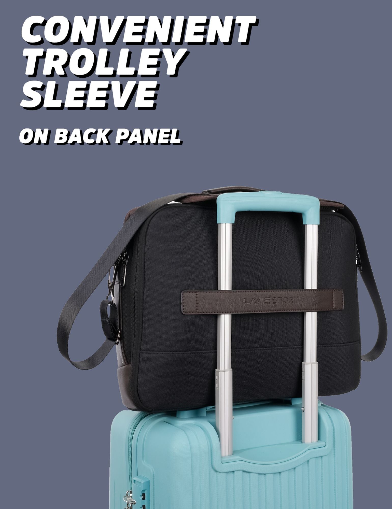 Spectra Briefcase Multifunctional Laptop Bag Black/Choco